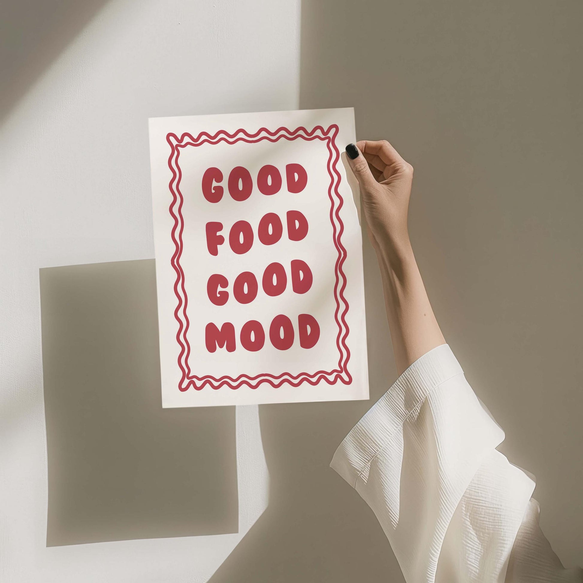 Good Food Good Mood Wall Print