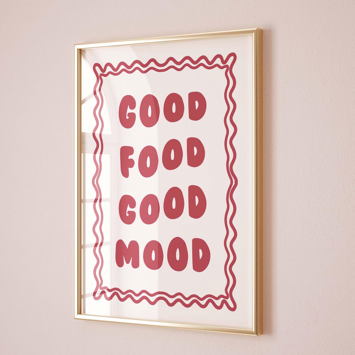 Good Food Good Mood Wall Print