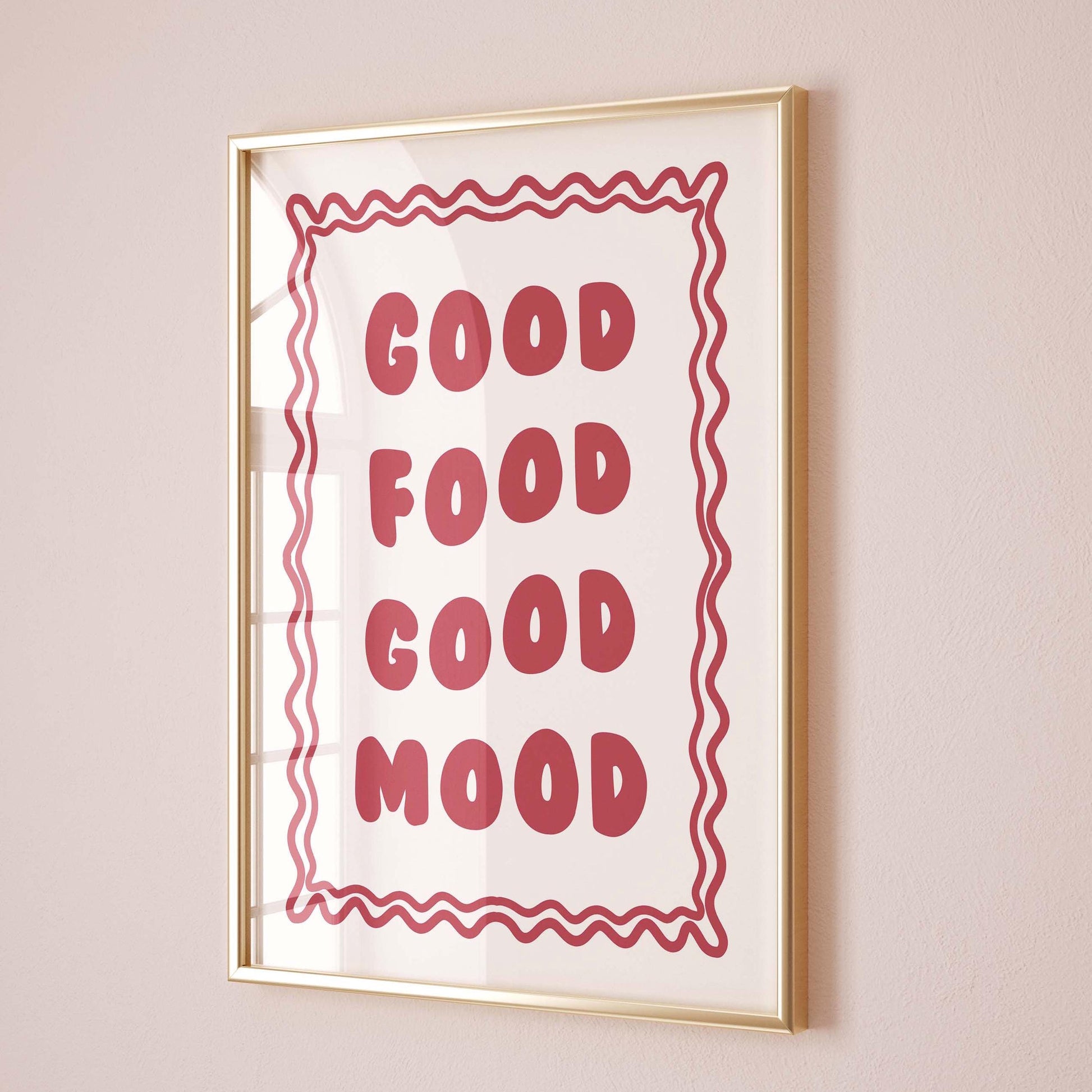 Good Food Good Mood Wall Print