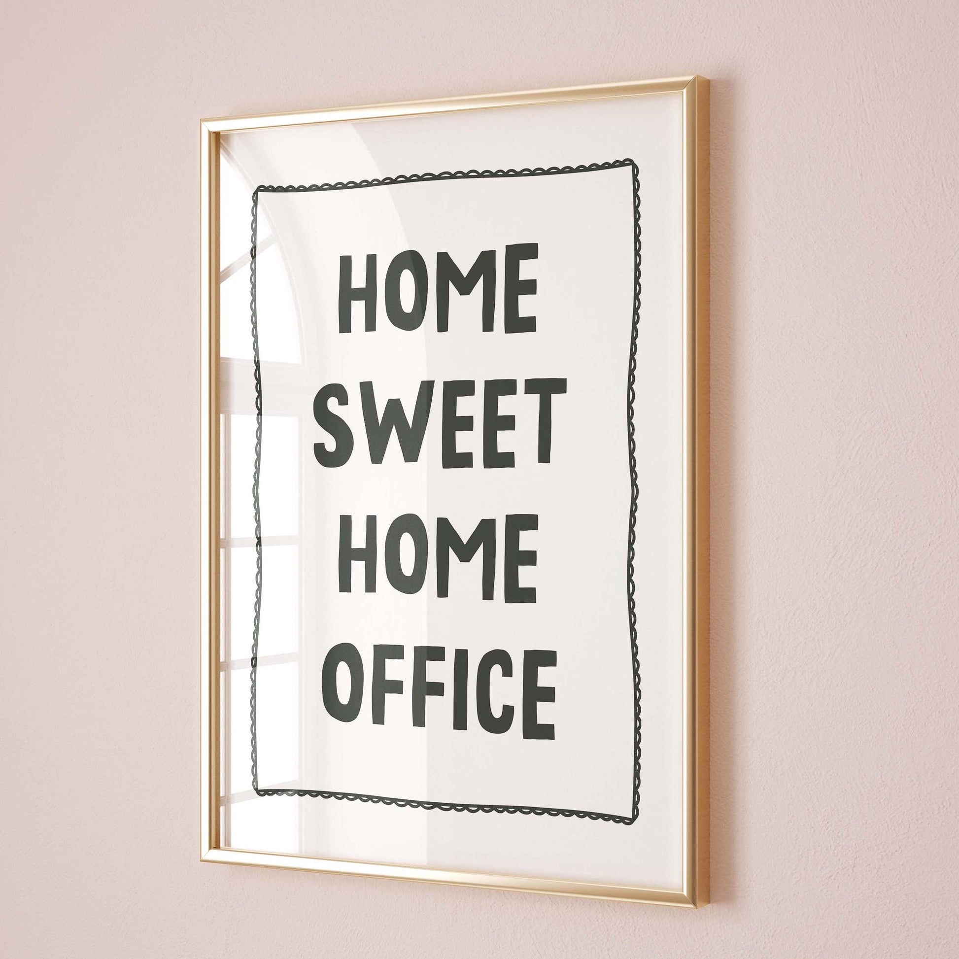home sweet home office wall print