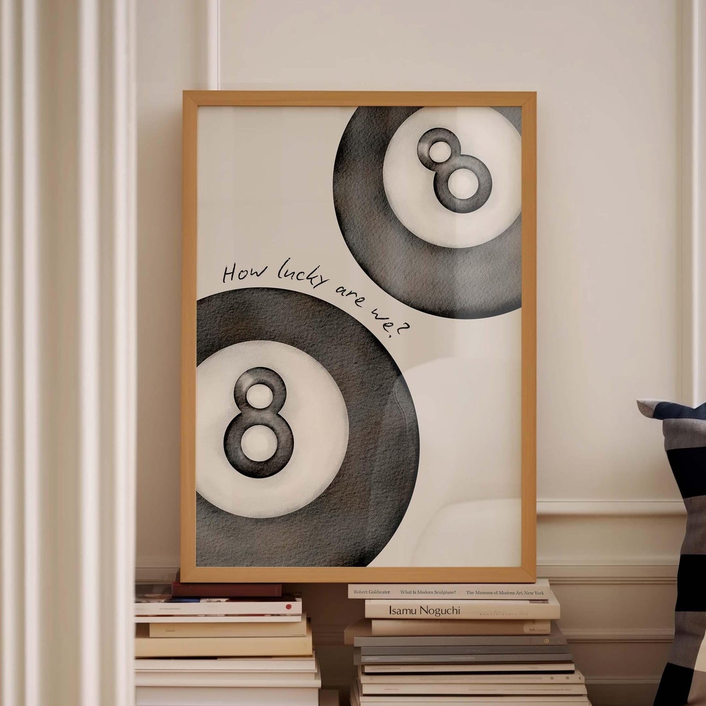 How Lucky Are We  8 Ball Art Print