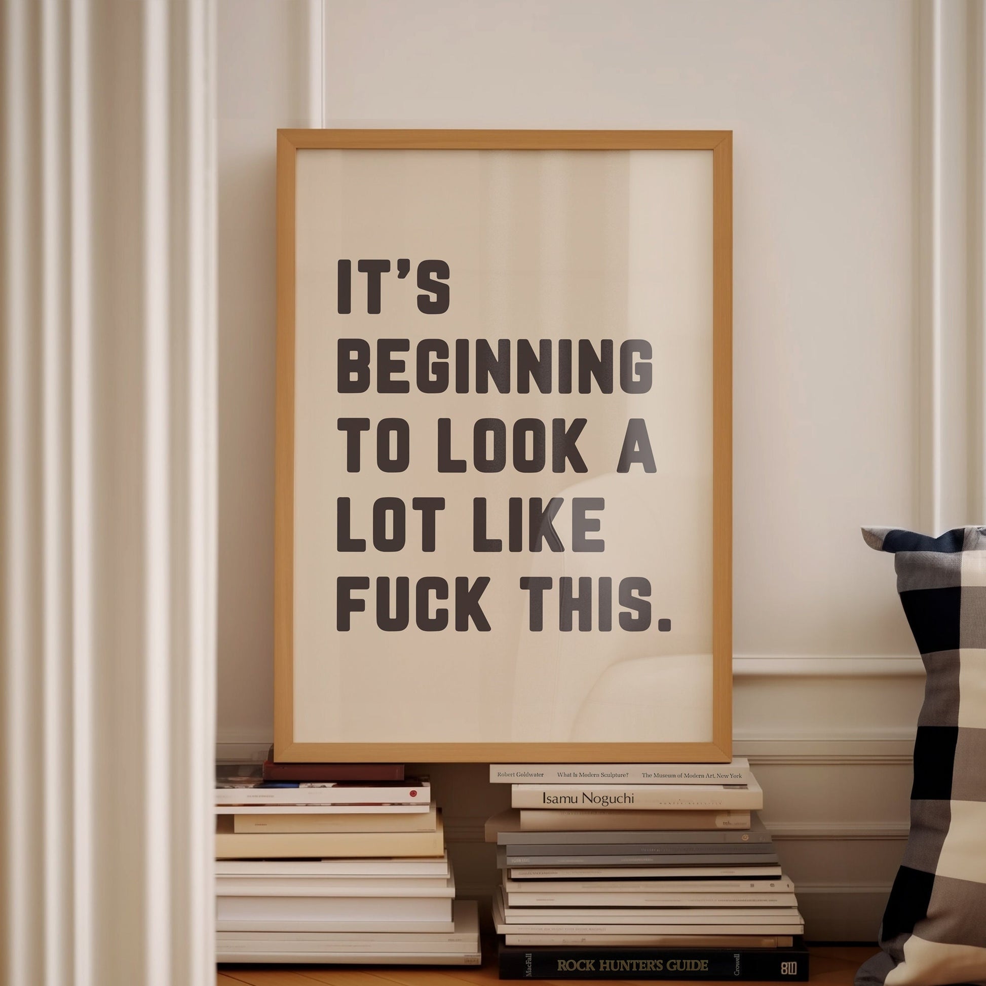 It's Beginning To Look A Lot Like Fuck This, Unframed Card Art Print, Funny Sarcastic Wall Decor