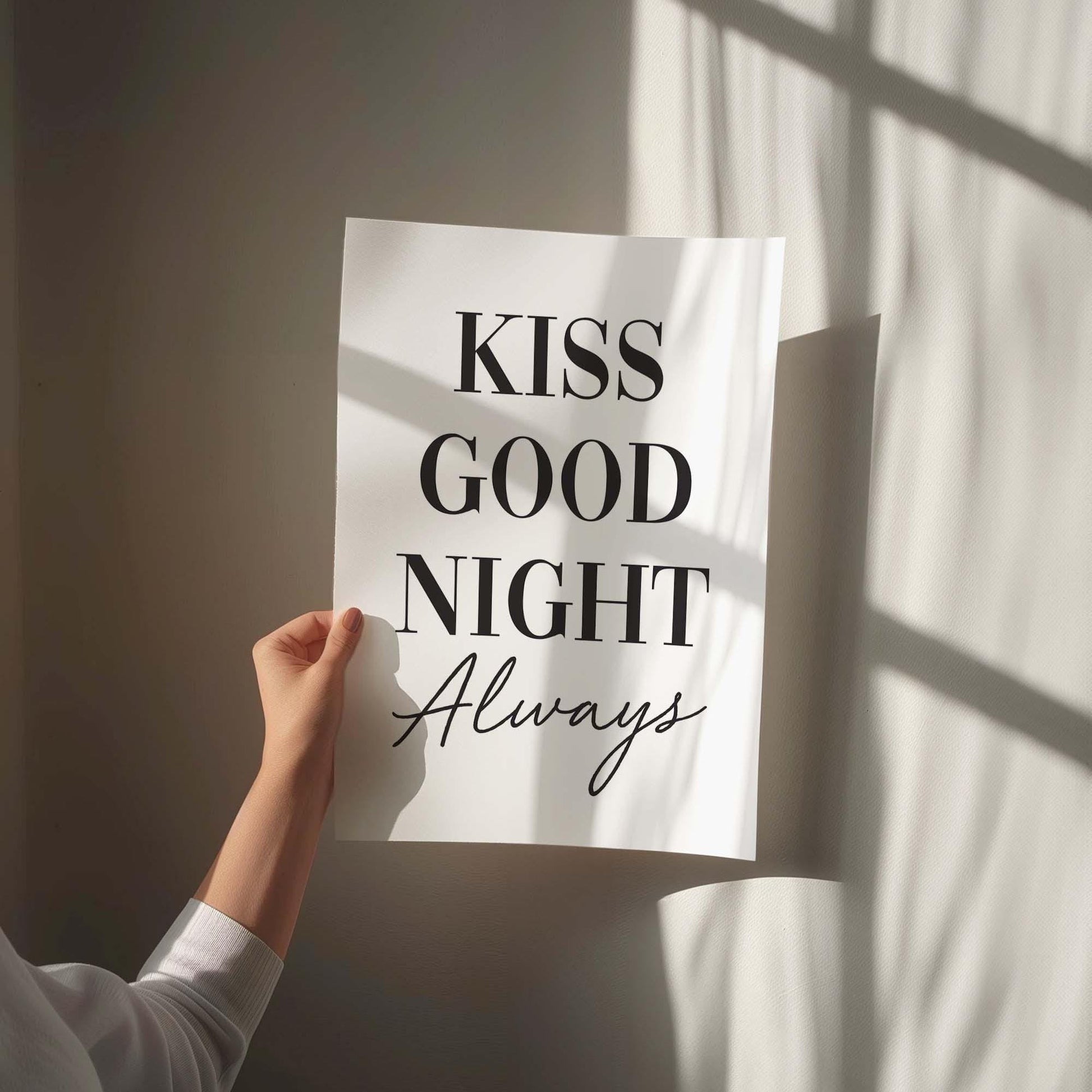 Kiss Good Night Always Art Print
