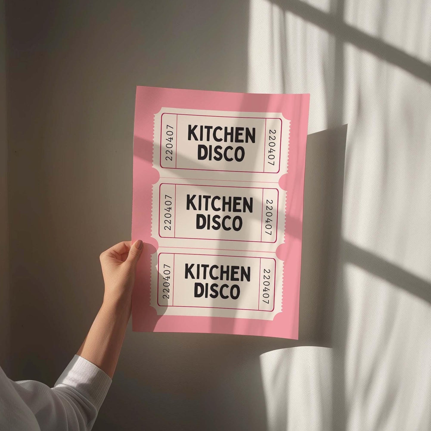 Pink Ticket Kitchen Disco Wall Art Print