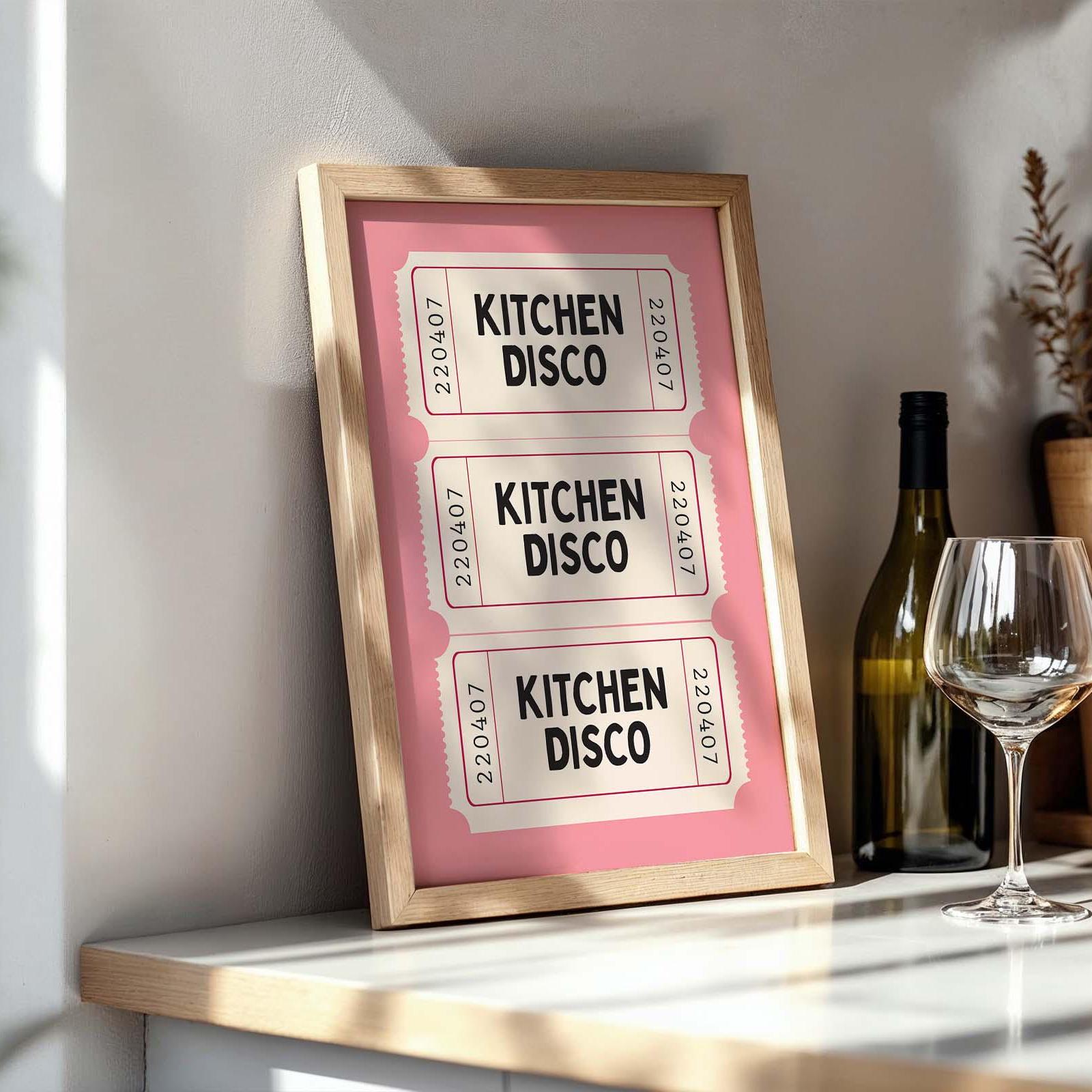 Pink Ticket Kitchen Disco Wall Art Print