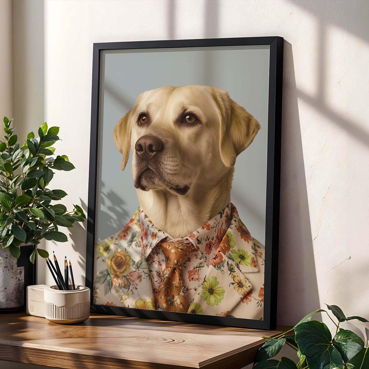 Labrador Dog in Suit Wall Print