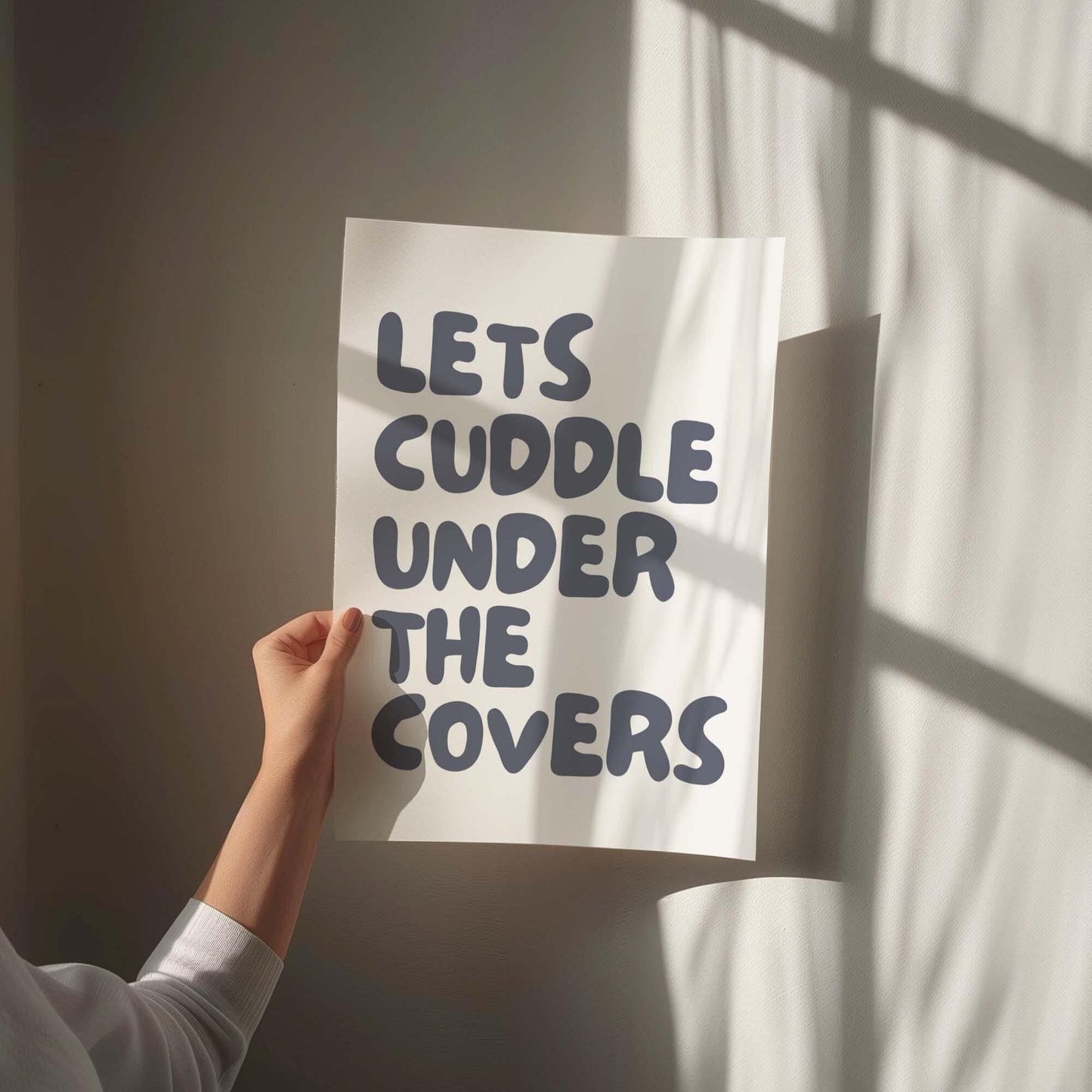 Lets Cuddle Under The Covers Wall Print