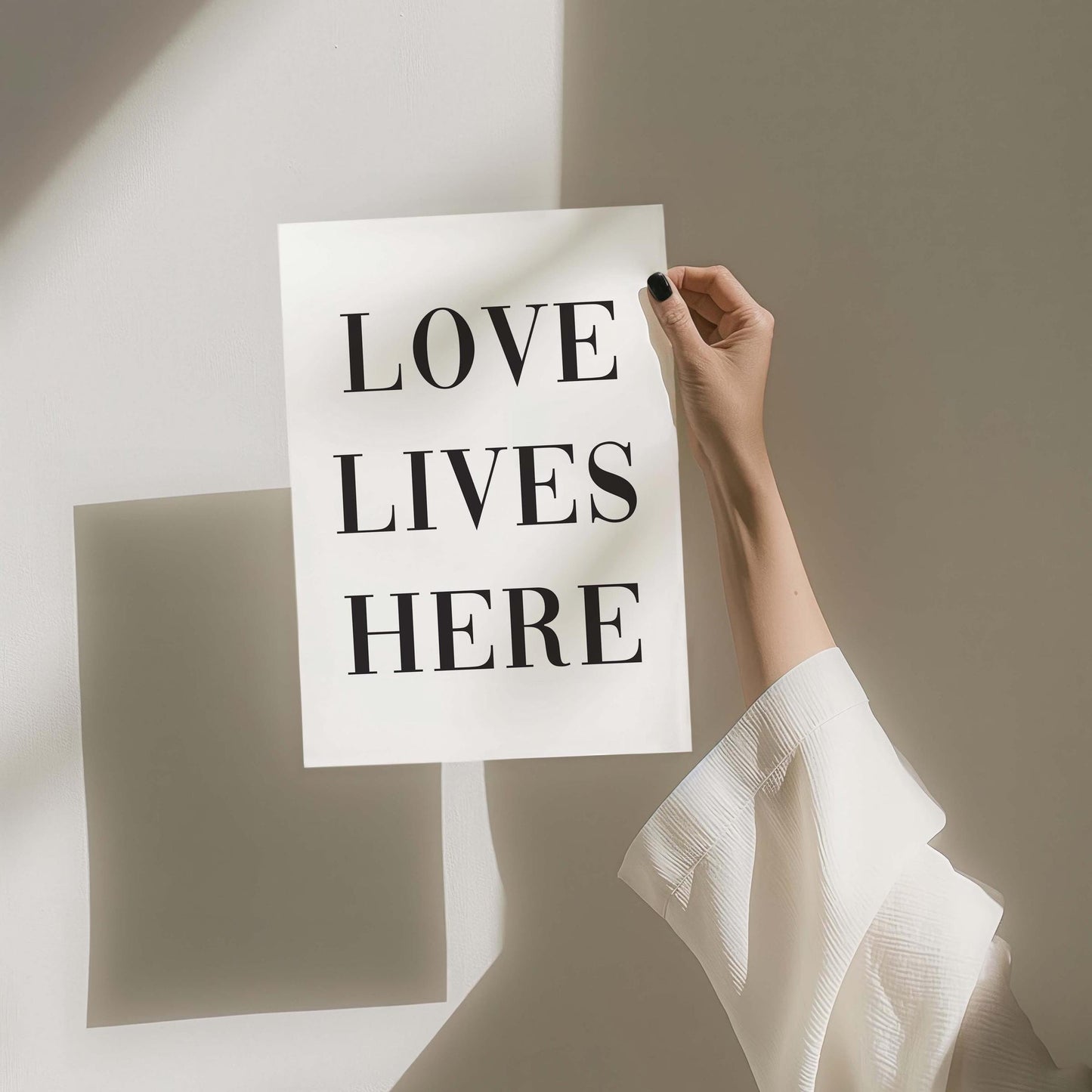 love lives here wall print