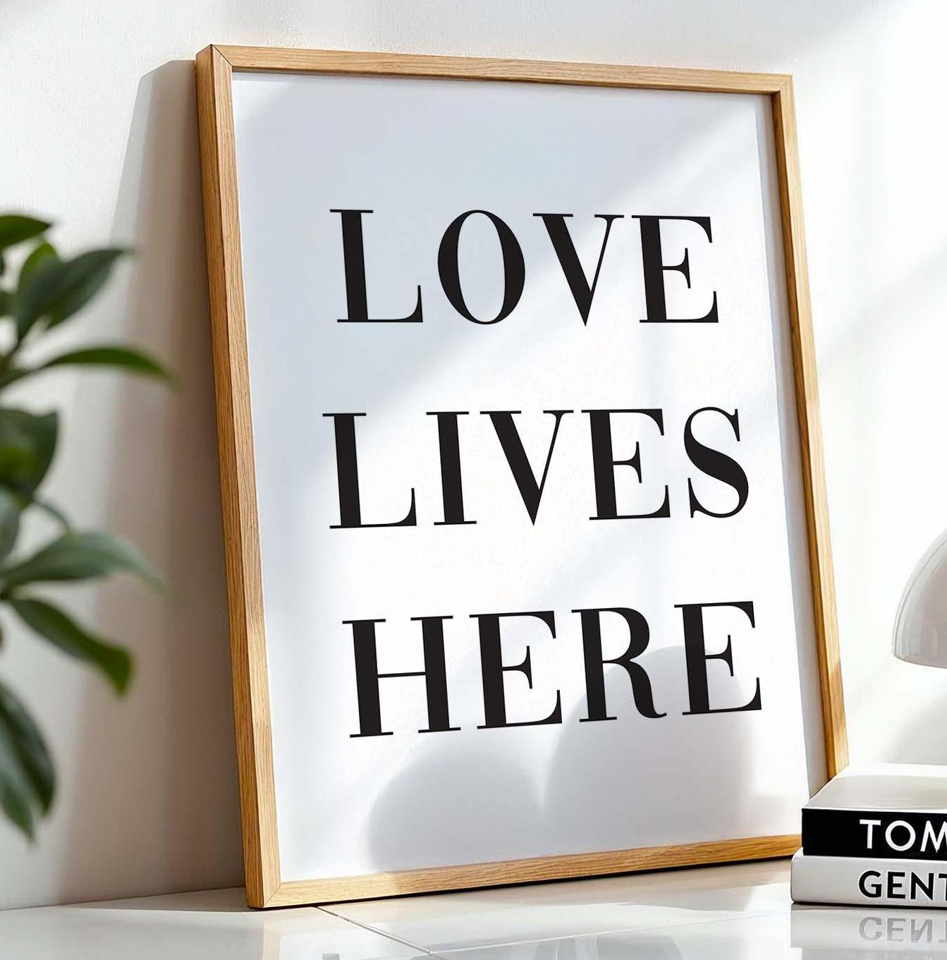 love lives here wall print