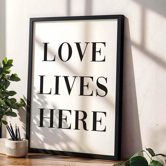 Love Lives Here Wall Print
