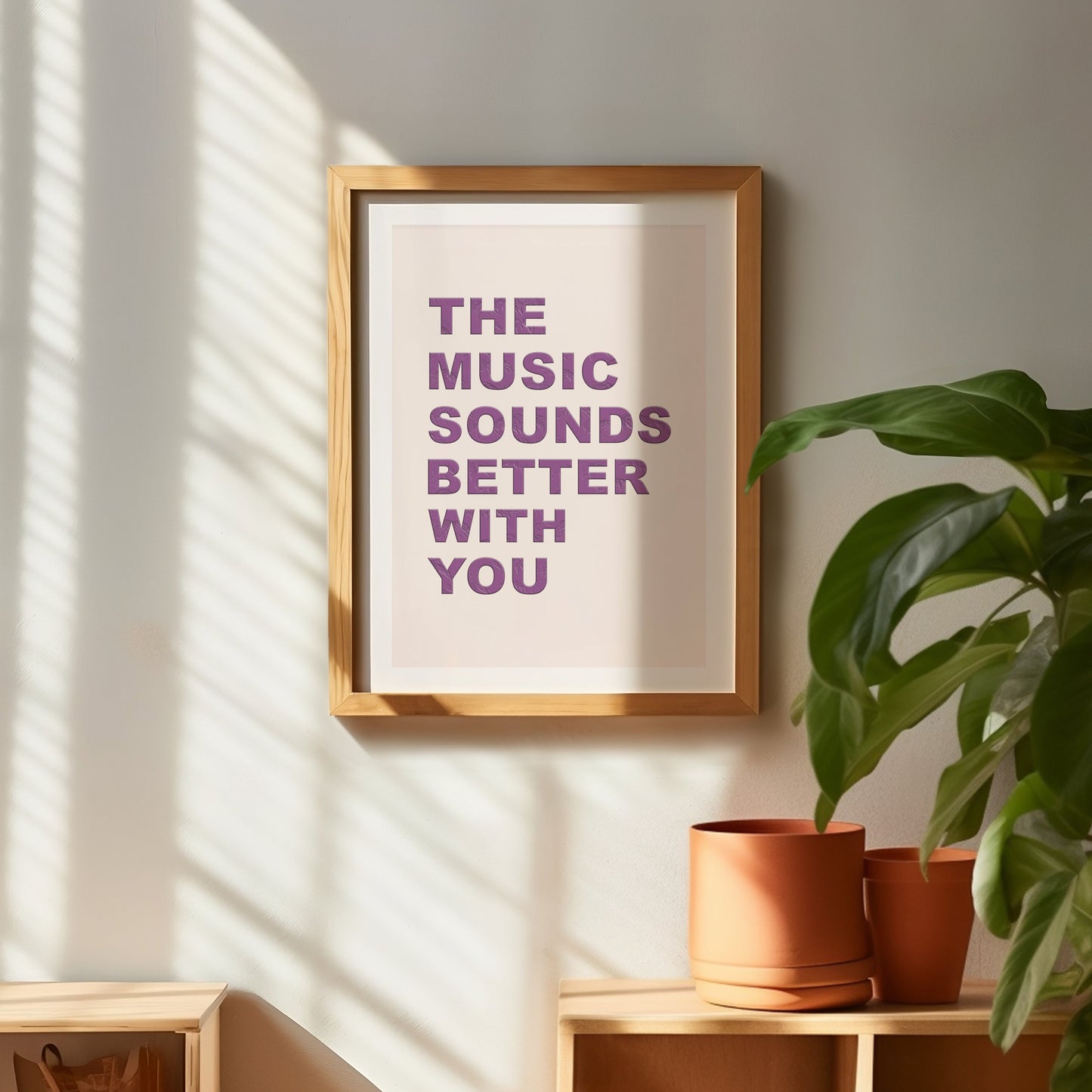 The Music Sounds Better With You Unframed Card Art Print
