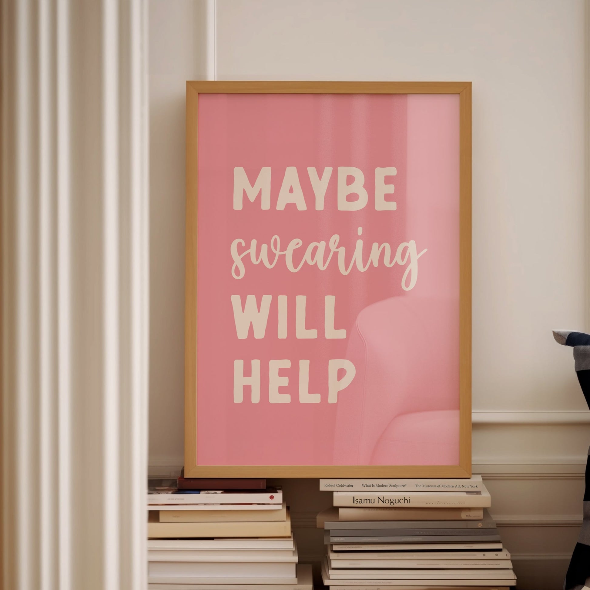 Maybe swearing will help wall art print