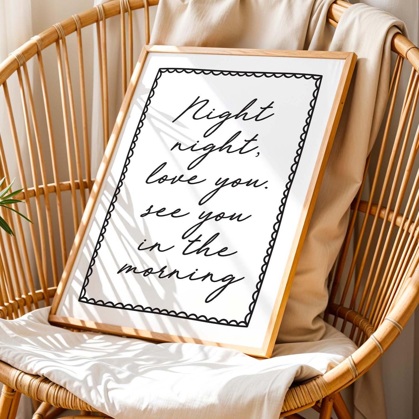 Night Night, Love You See You In The Morning Art Print