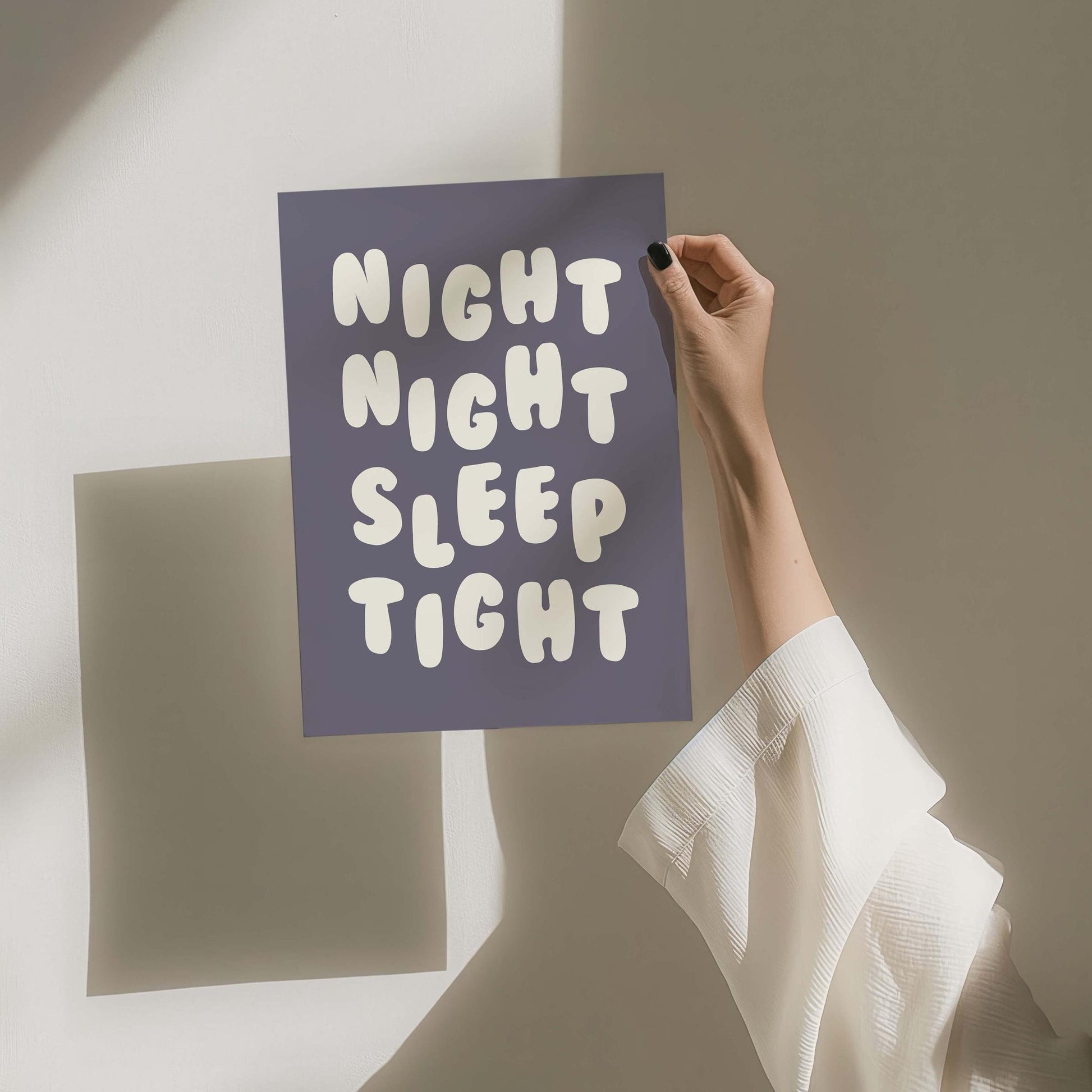 night night sleep tight wall art print