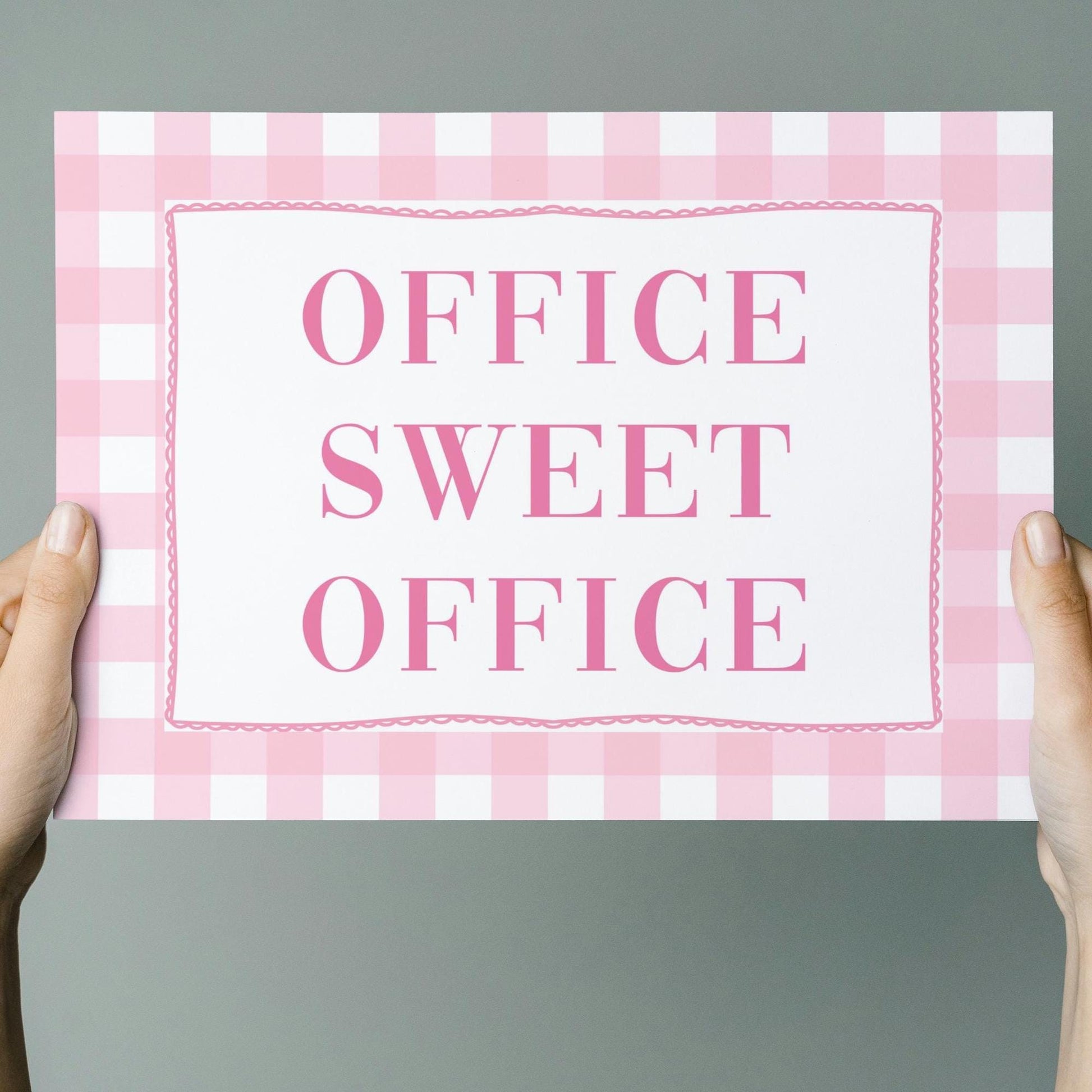 Office Sweet Office Art Print Pink Wall Decor