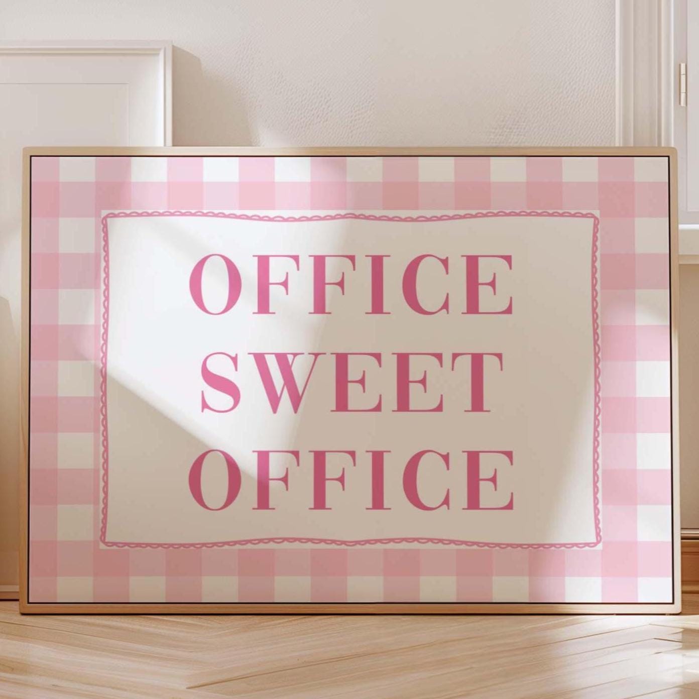 Office Sweet Office Art Print Pink Wall Decor