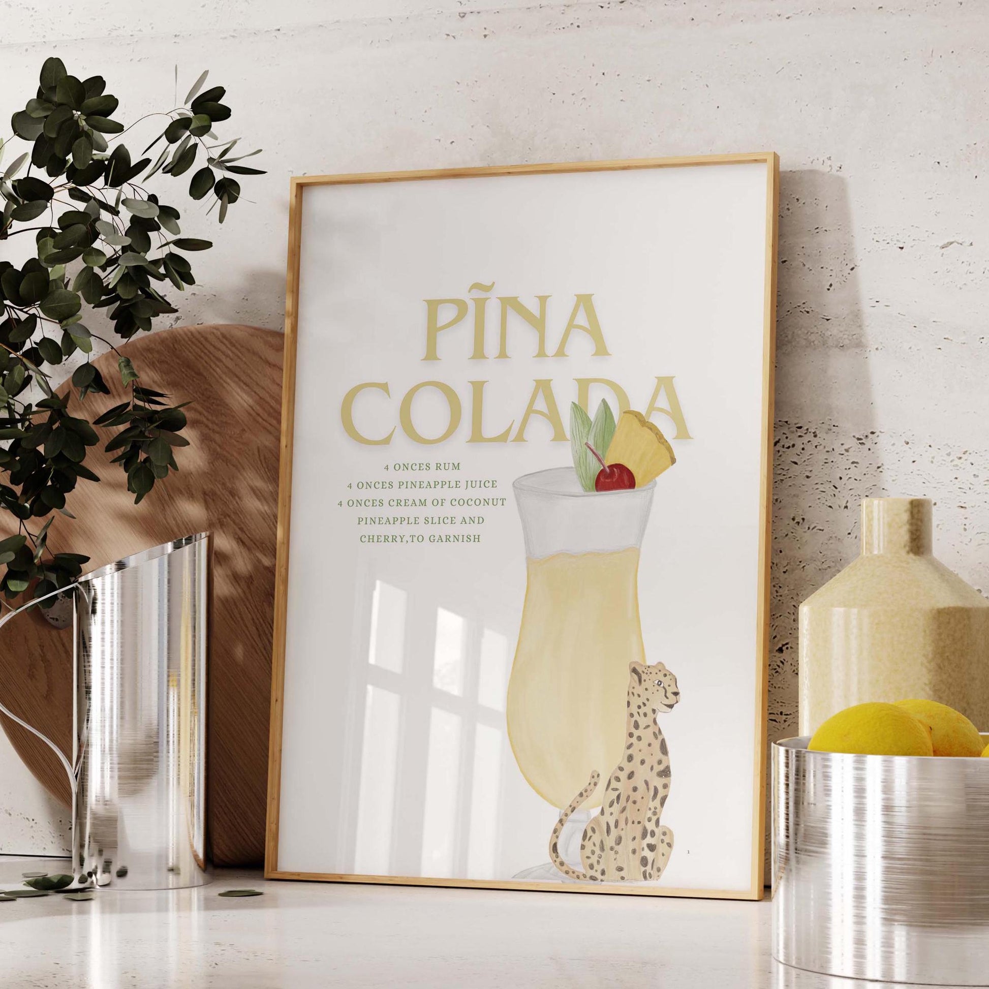 Pina Colada Cocktail Wall Print