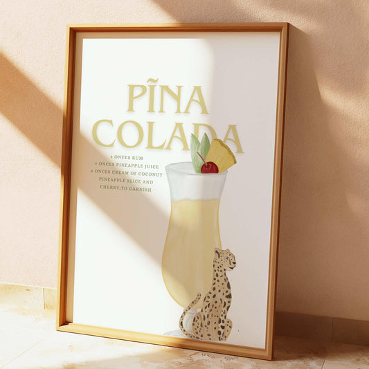 Pina Colada Cocktail Wall Print