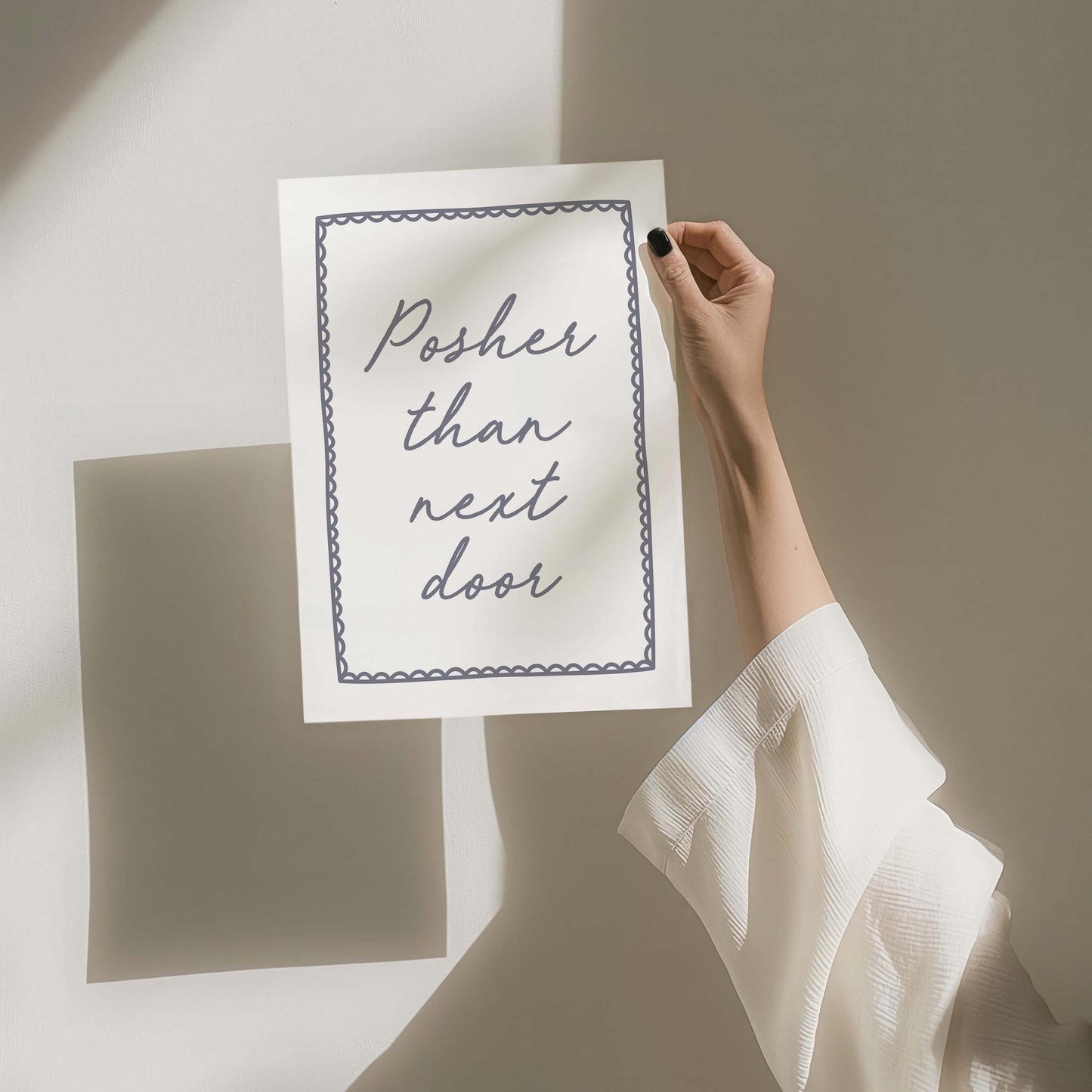 Posher Than Next Door Wall Print