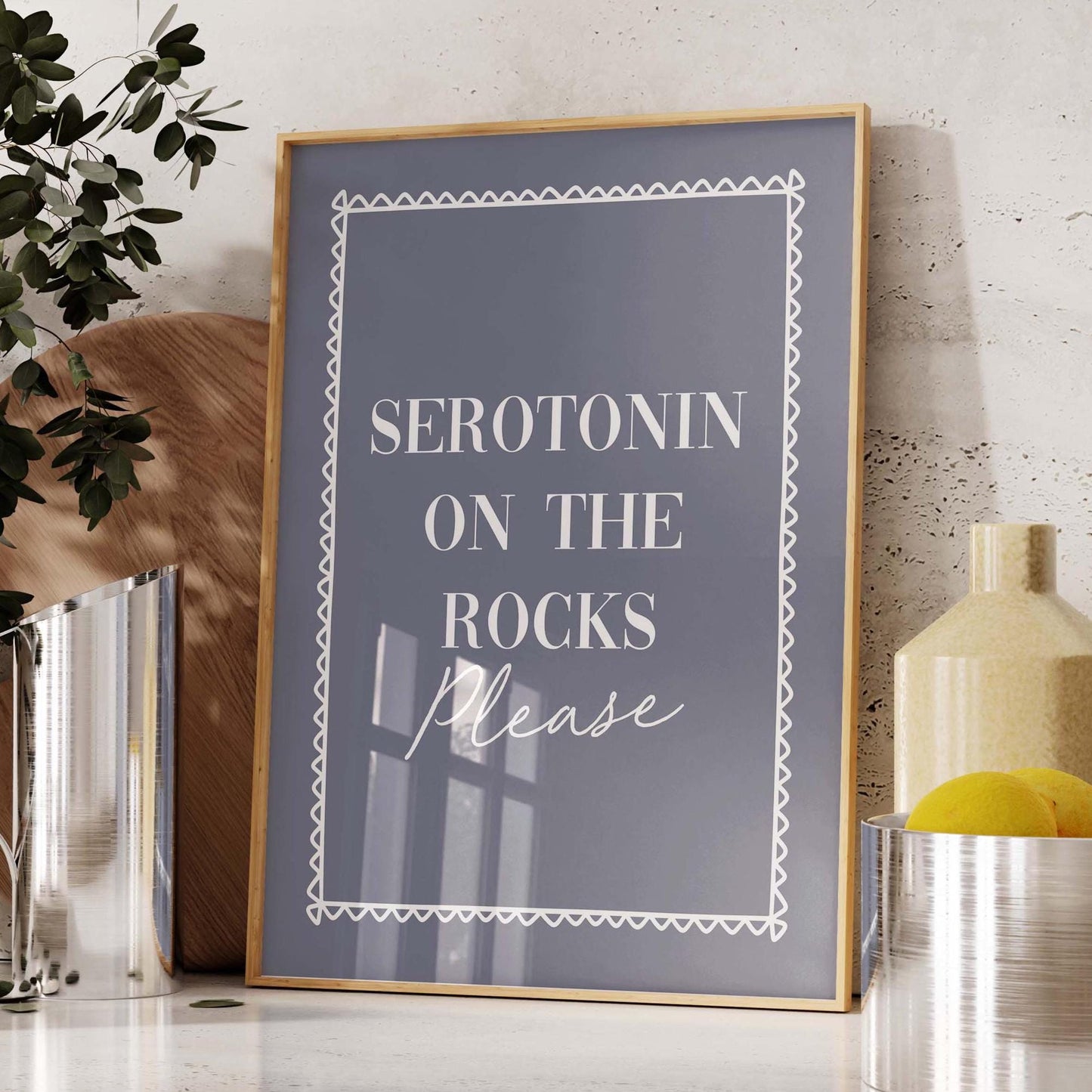 Serotonin On The Rocks Print