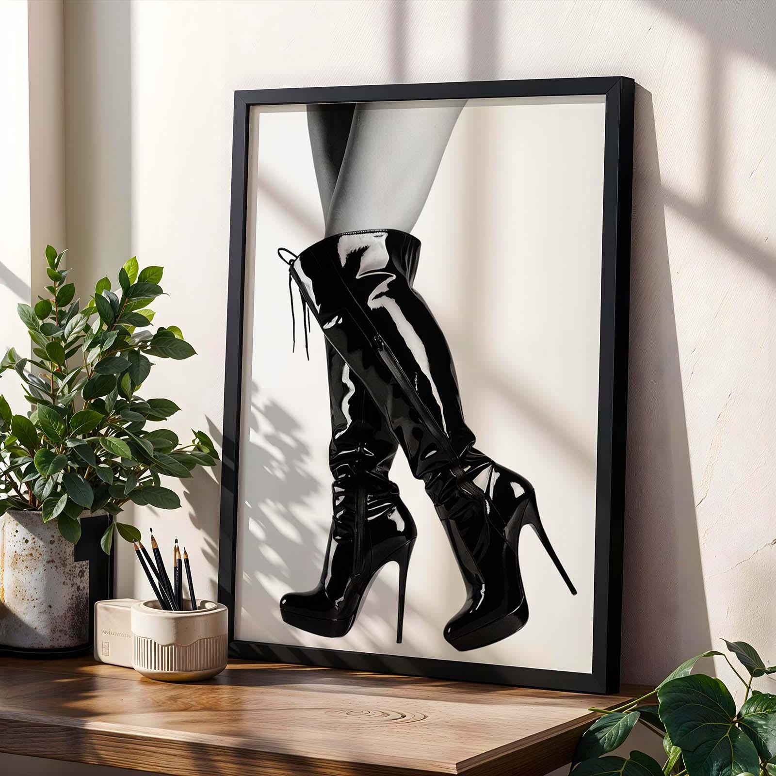 Black Stiletto Wall art print
