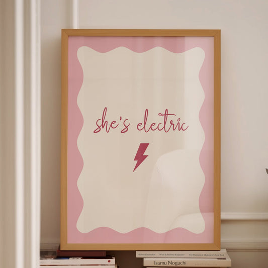 shes electric wall print