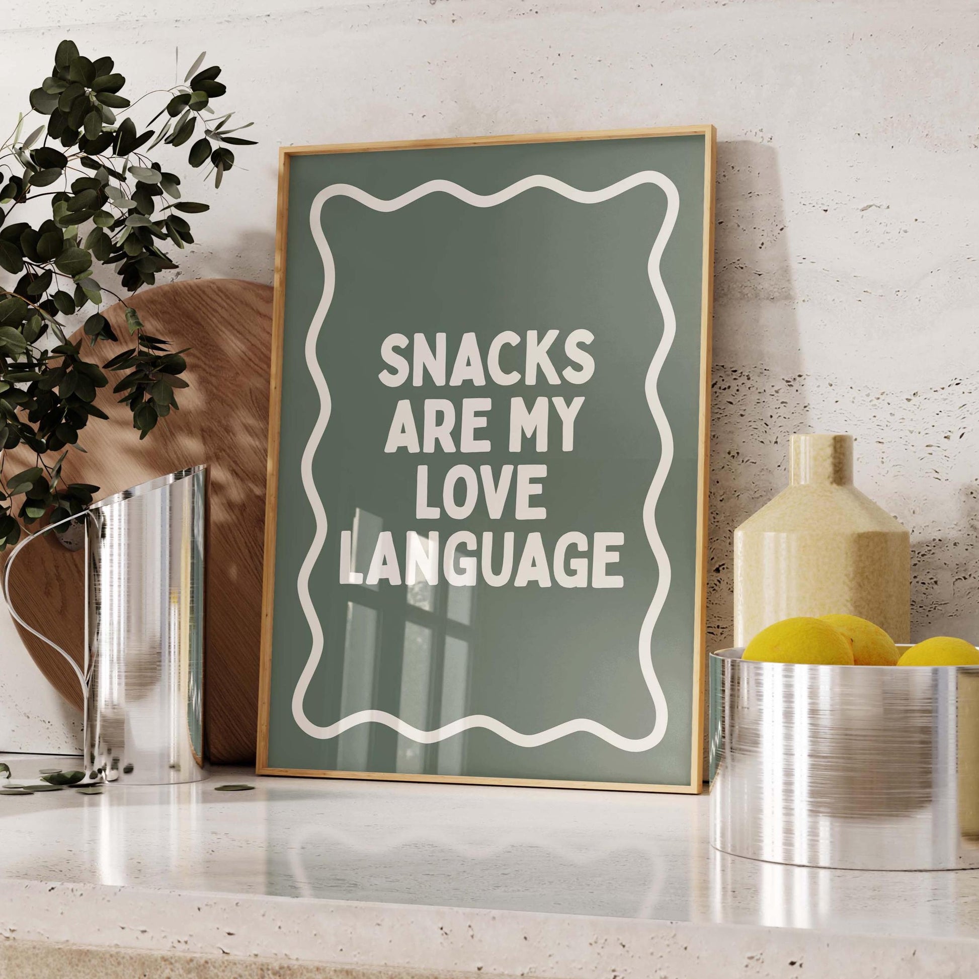 Snacks Are My Love Language Art Print