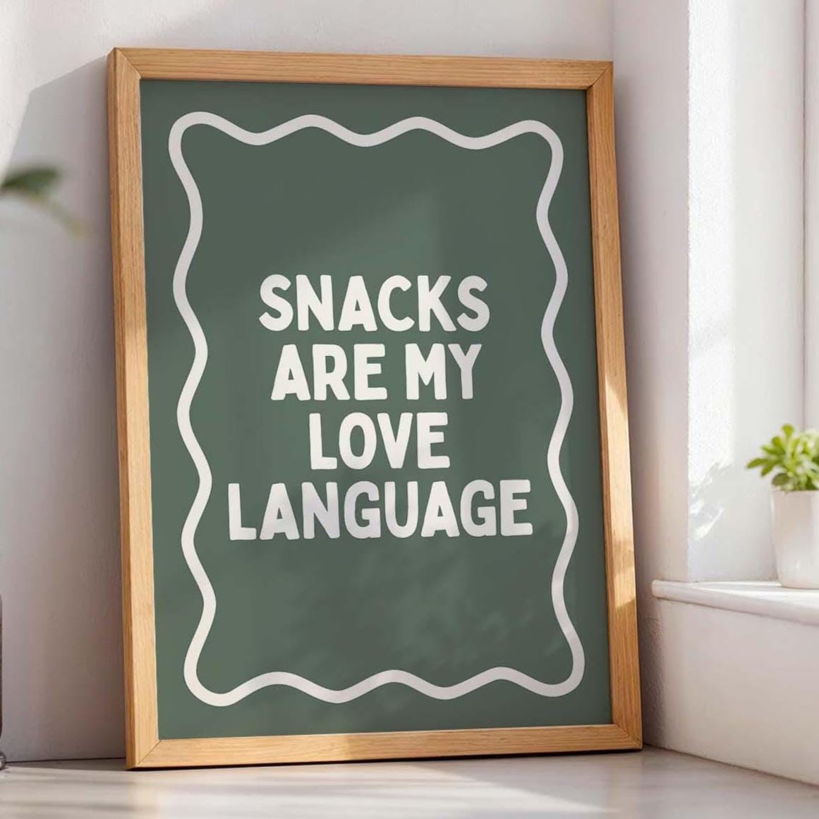 Snacks Are My Love Language Art Print