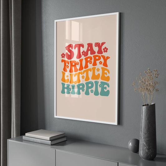 Stay Trippy Little Hippie Wall Print, Unframed Card Art Printr