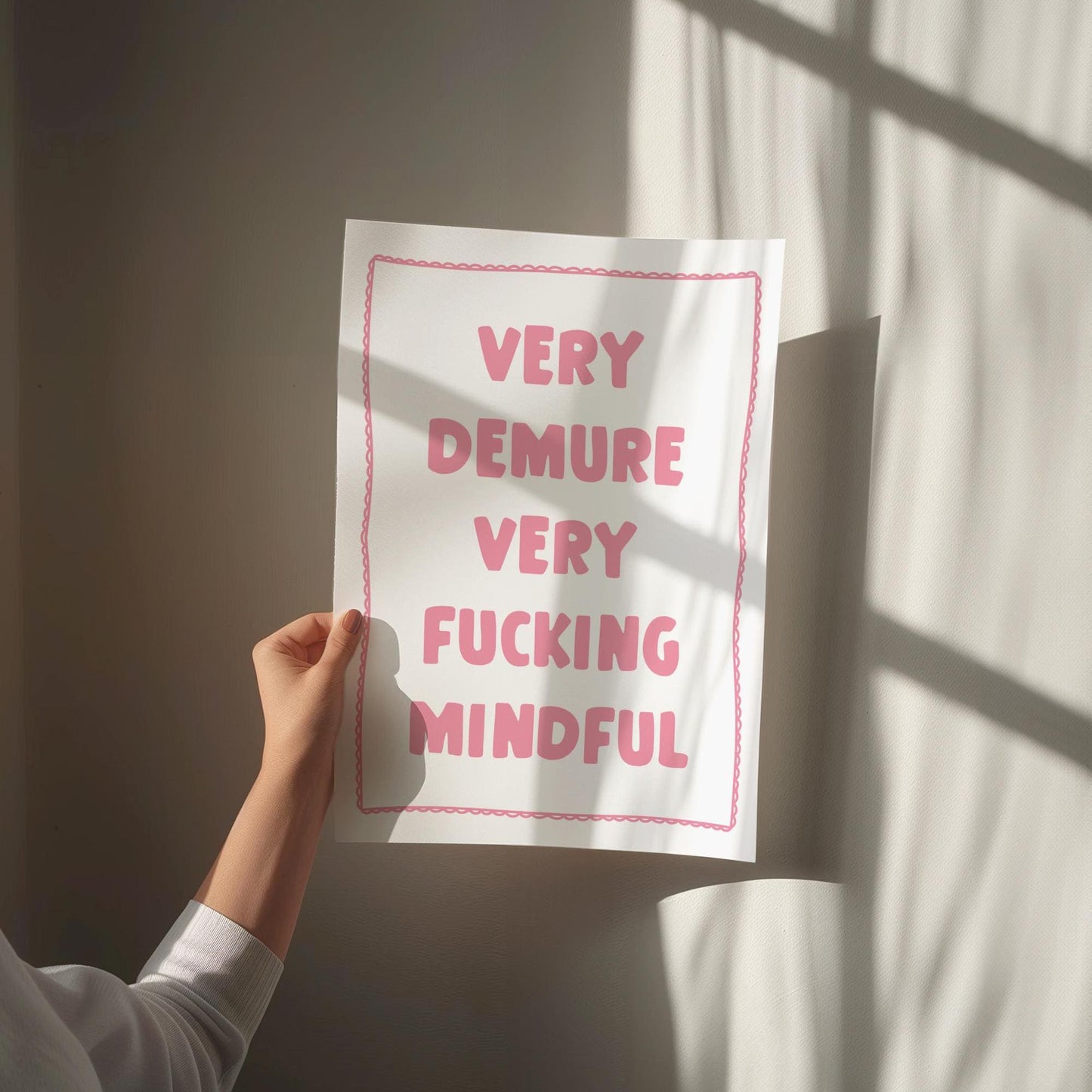 Very Demure Very Fucking Mindful Wall Print