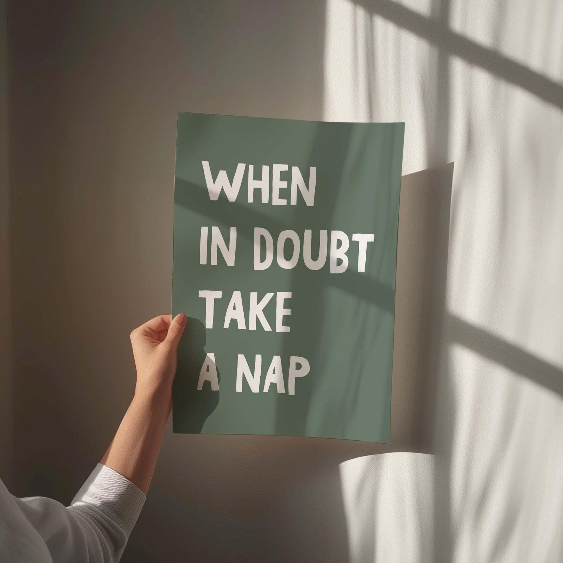 When In Doubt Take A Nap Wall Art Print