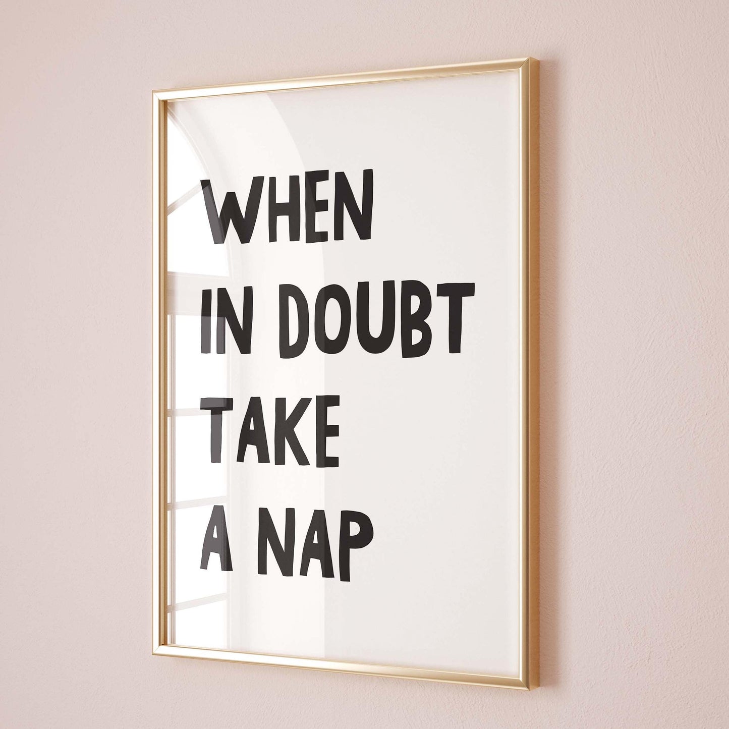 When In Doubt Take A Nap Wall Print