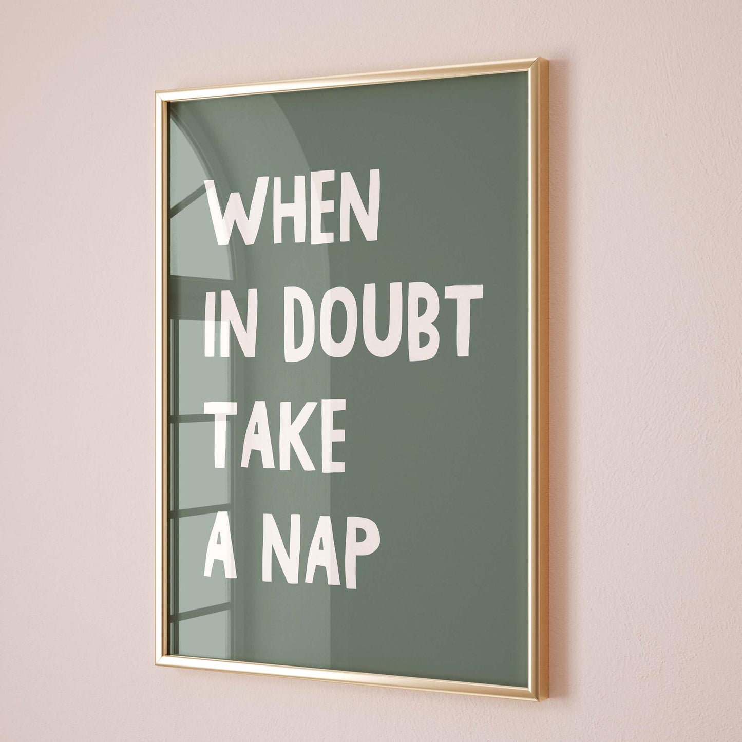 When In Doubt Take A Nap Wall Art Print