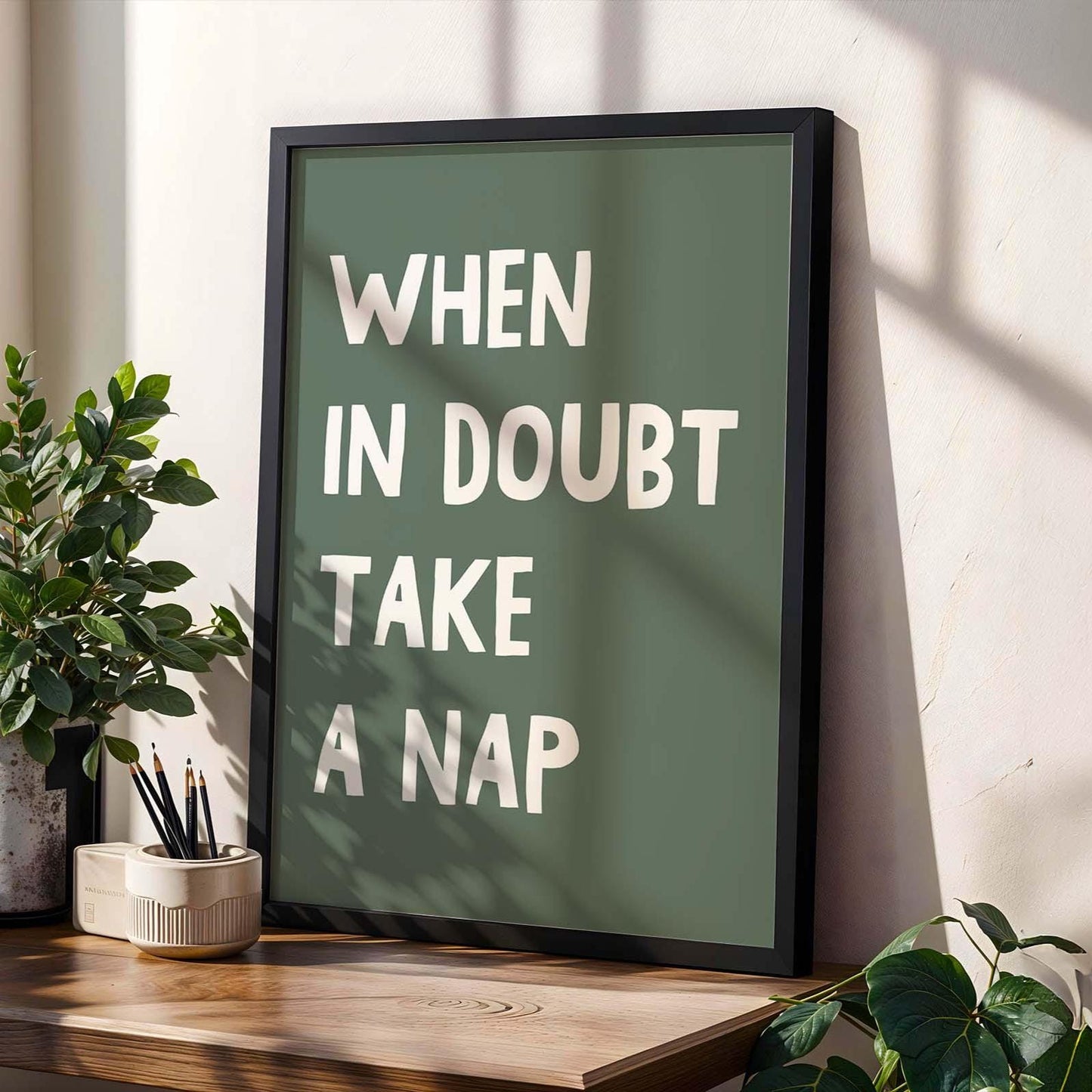 When In Doubt Take A Nap Wall Art Print