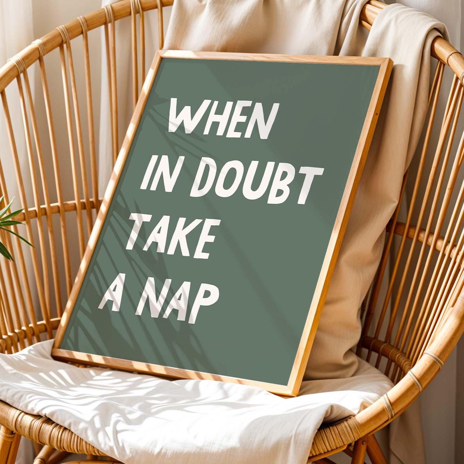 When In Doubt Take A Nap Wall Art Print