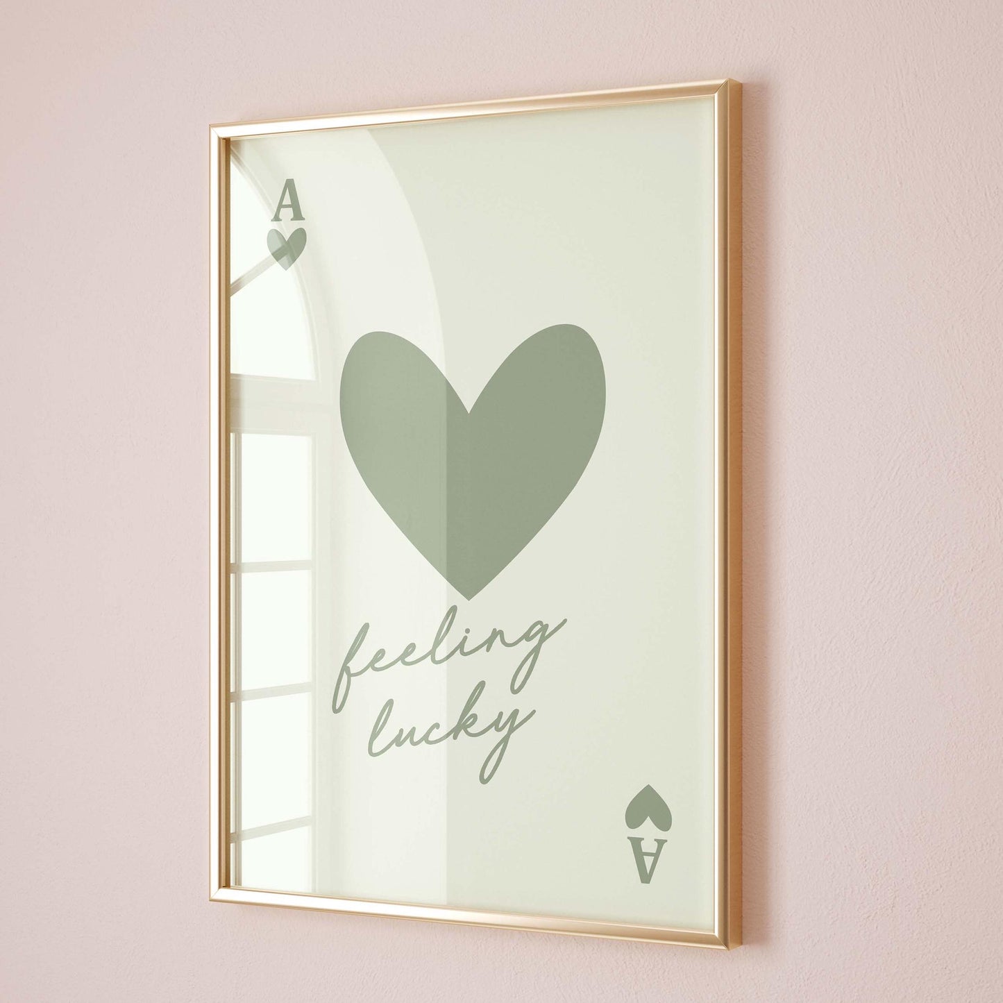 Feeling Lucky Wall Print, Ace of Hearts