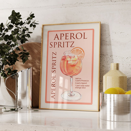 aperol spritz unframed card art print