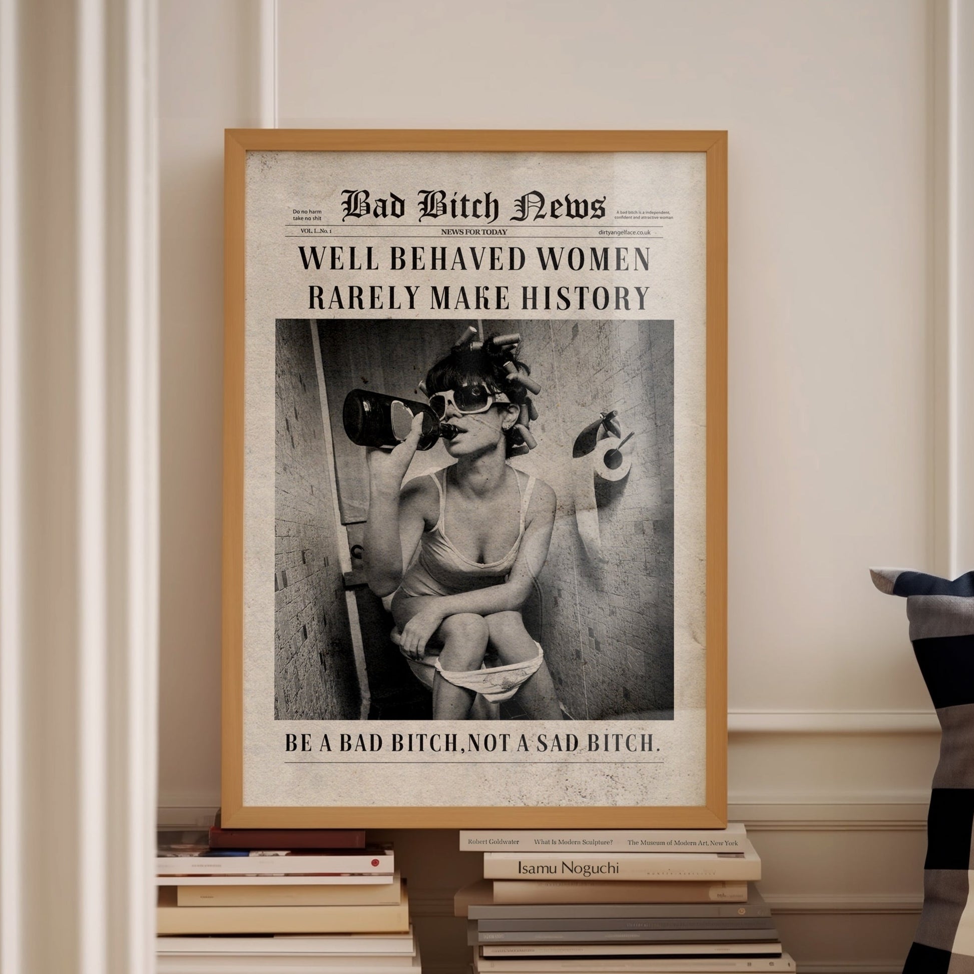 bad bitch newspaper wall print