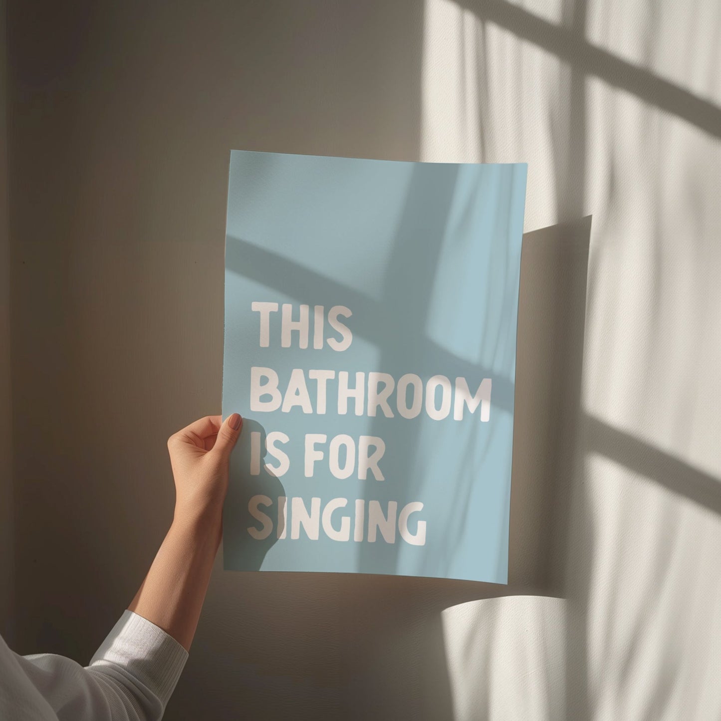 This Bathroom Is For Singing, Unframed Card Art Print