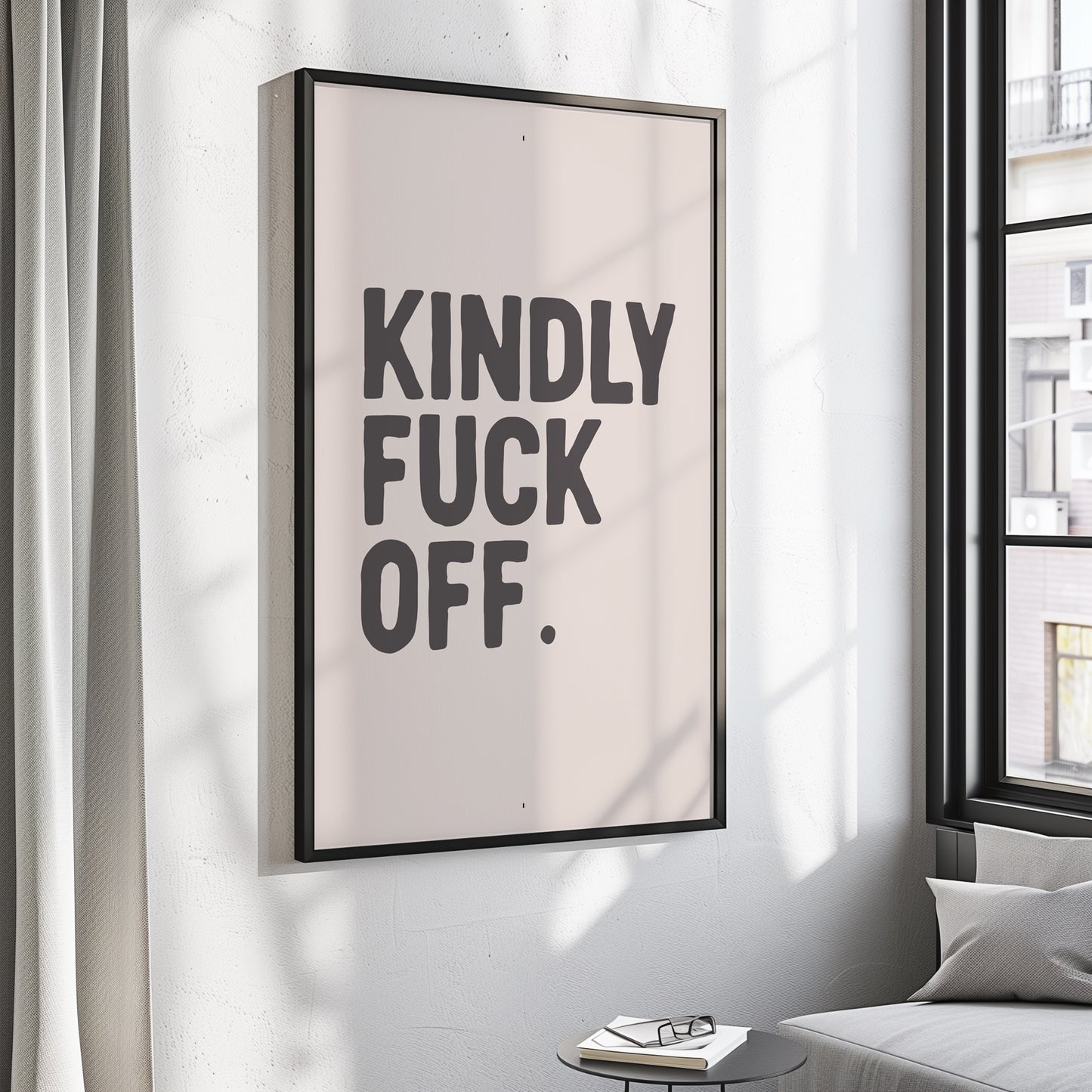 Kindly Fuck Off Unframed Card Print, Funny Sweary Wall Decor