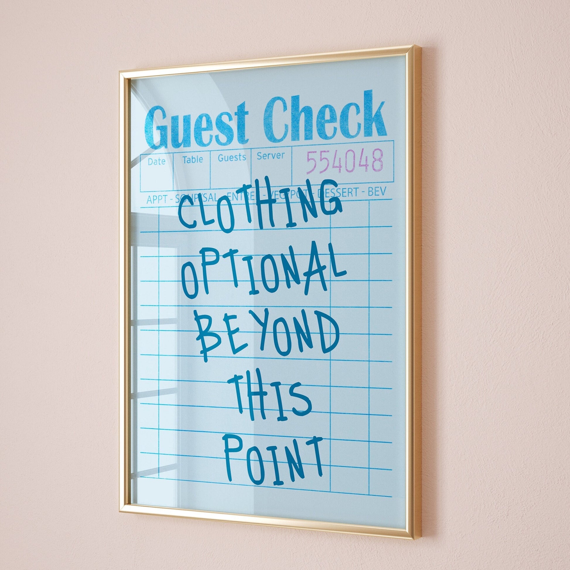 guest check clothing optional beyond this point wall print
