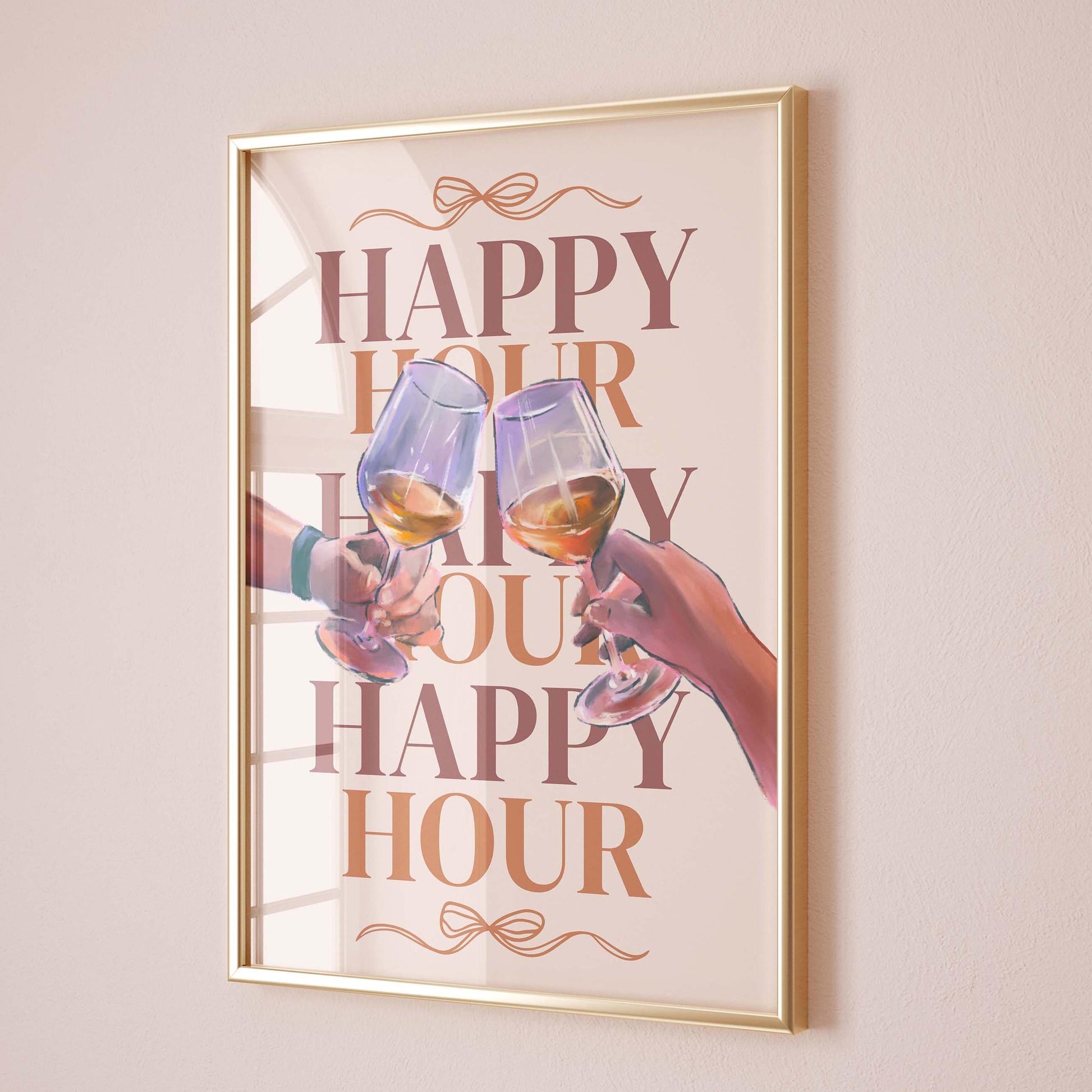 happy hour cheers wall print