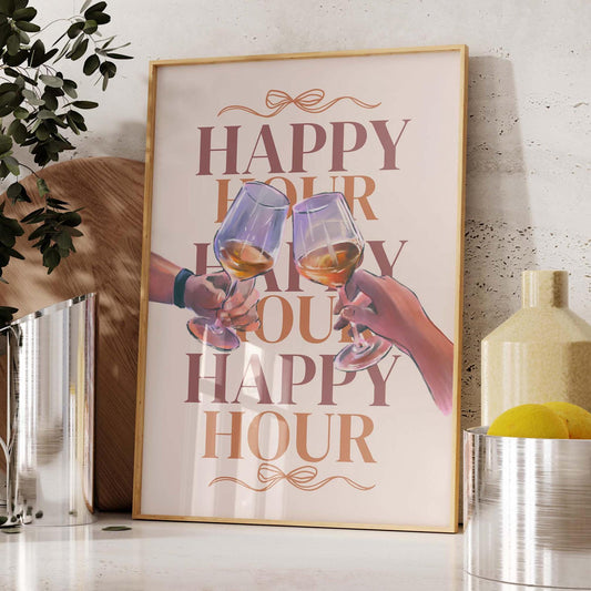 happy hour cheers wall print