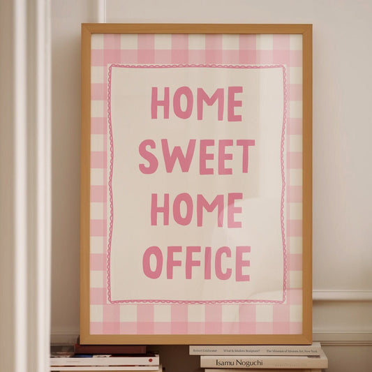 home sweet home office wall print