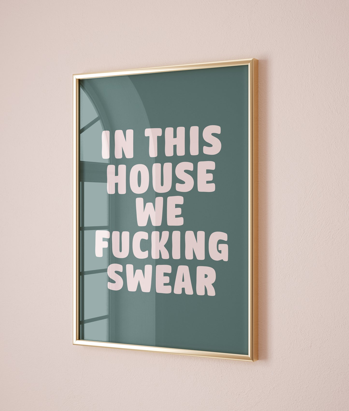 In This House We Swear Wall Print, Unframed Card Art Print