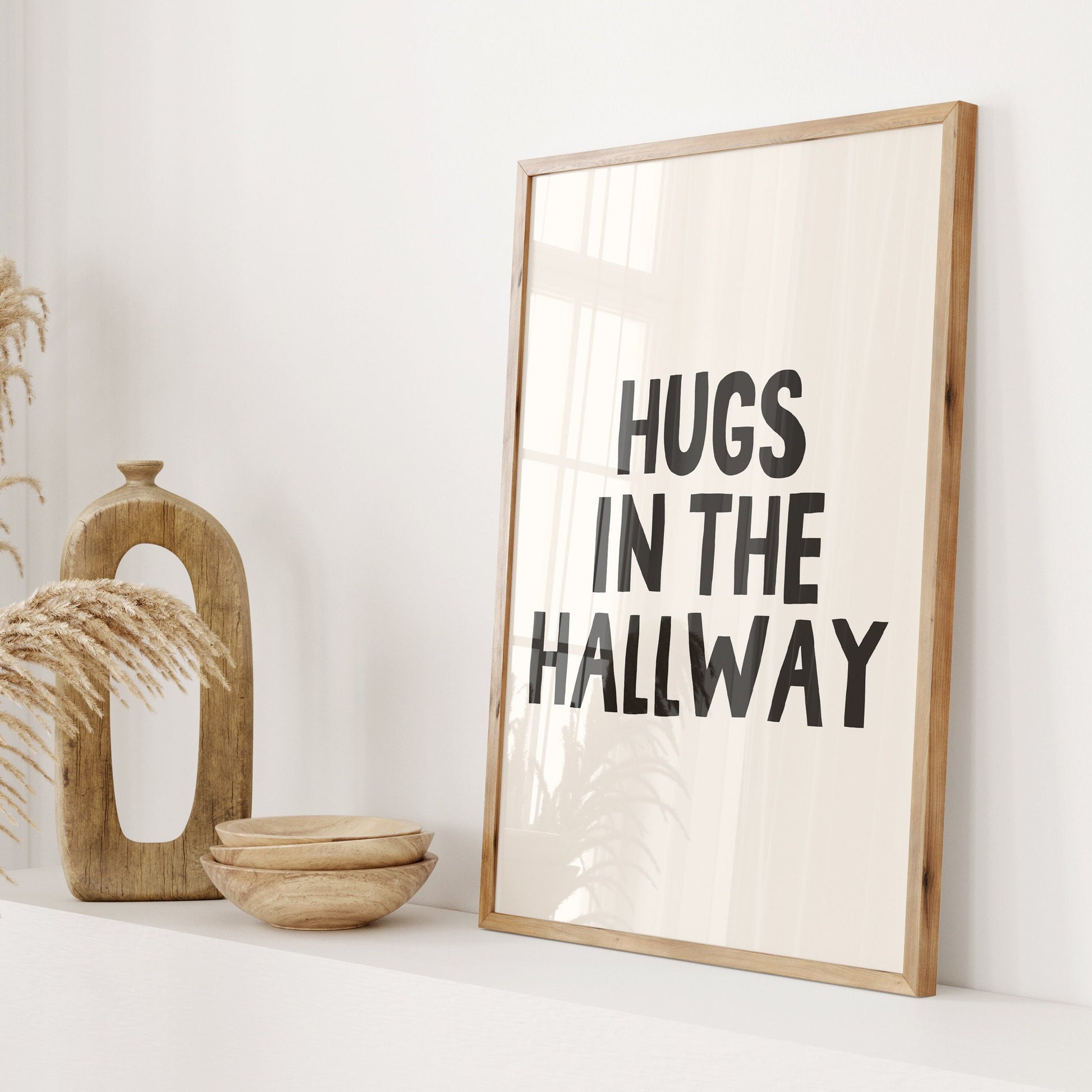 hugs in the hallway wall print