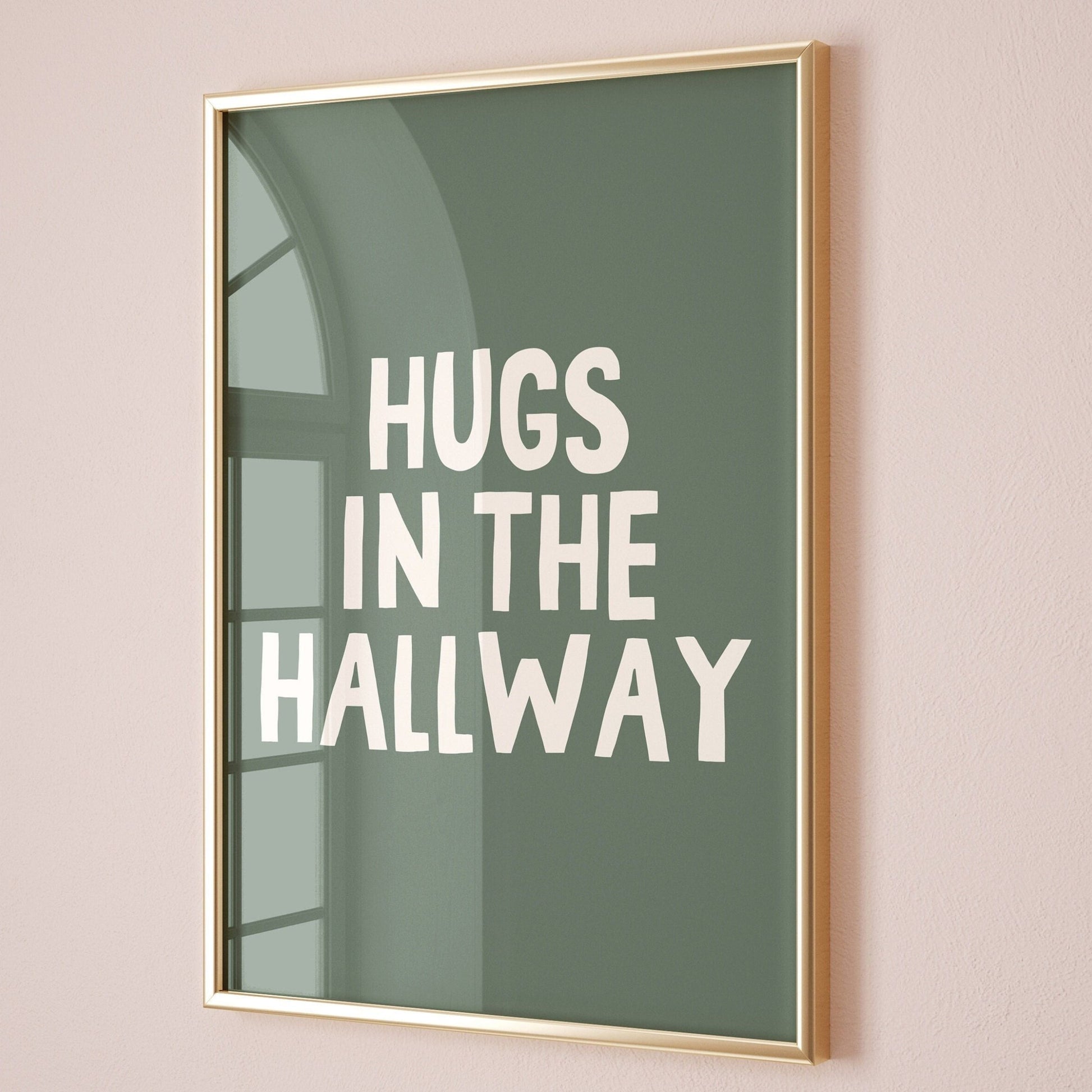 hugs in the hallway wall art