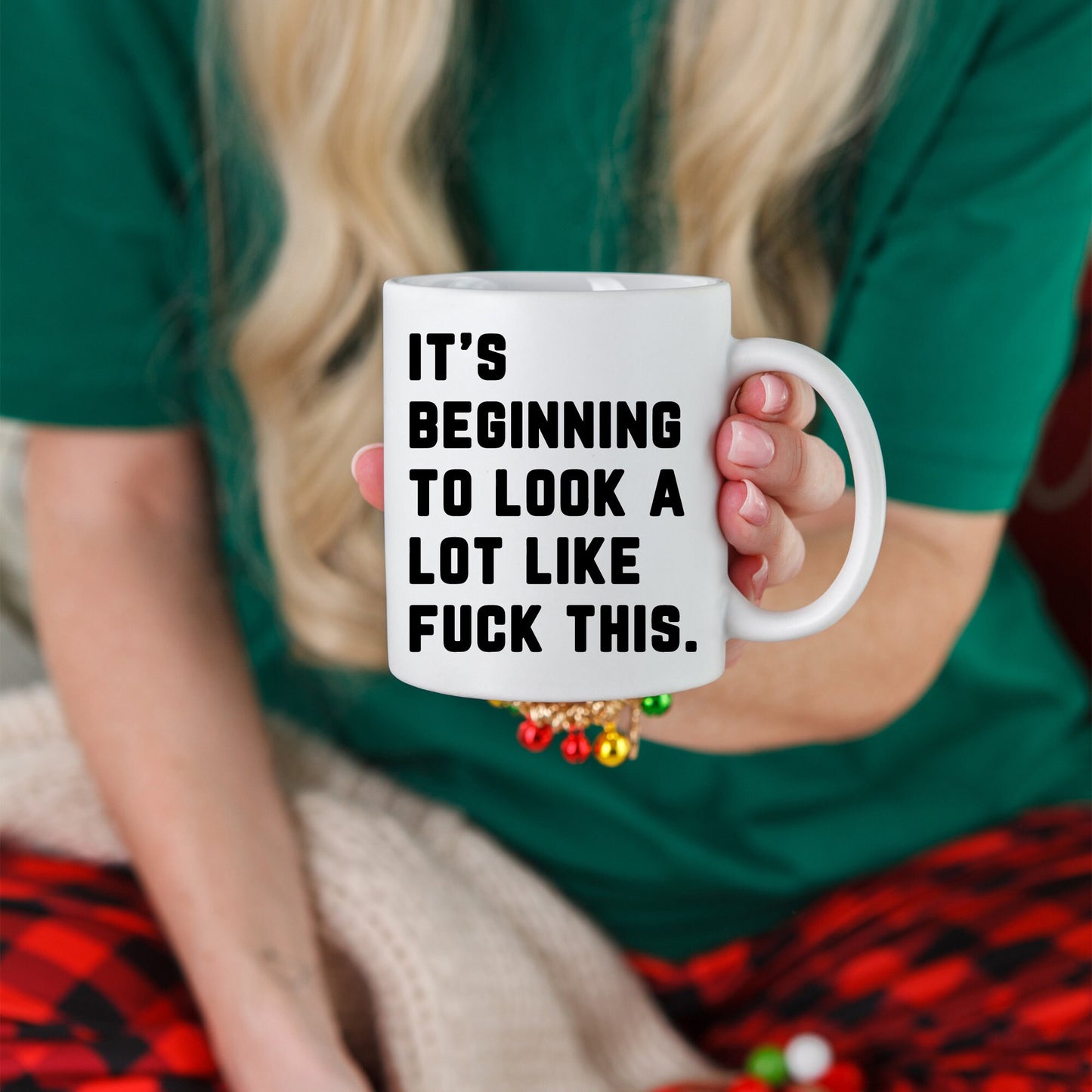Funny Christmas Mug, It's Beginning To Look A Lot Like Fuck This, Secret Santa Gift, Sarcastic Xmas Coffee Cup, Gift For Friend