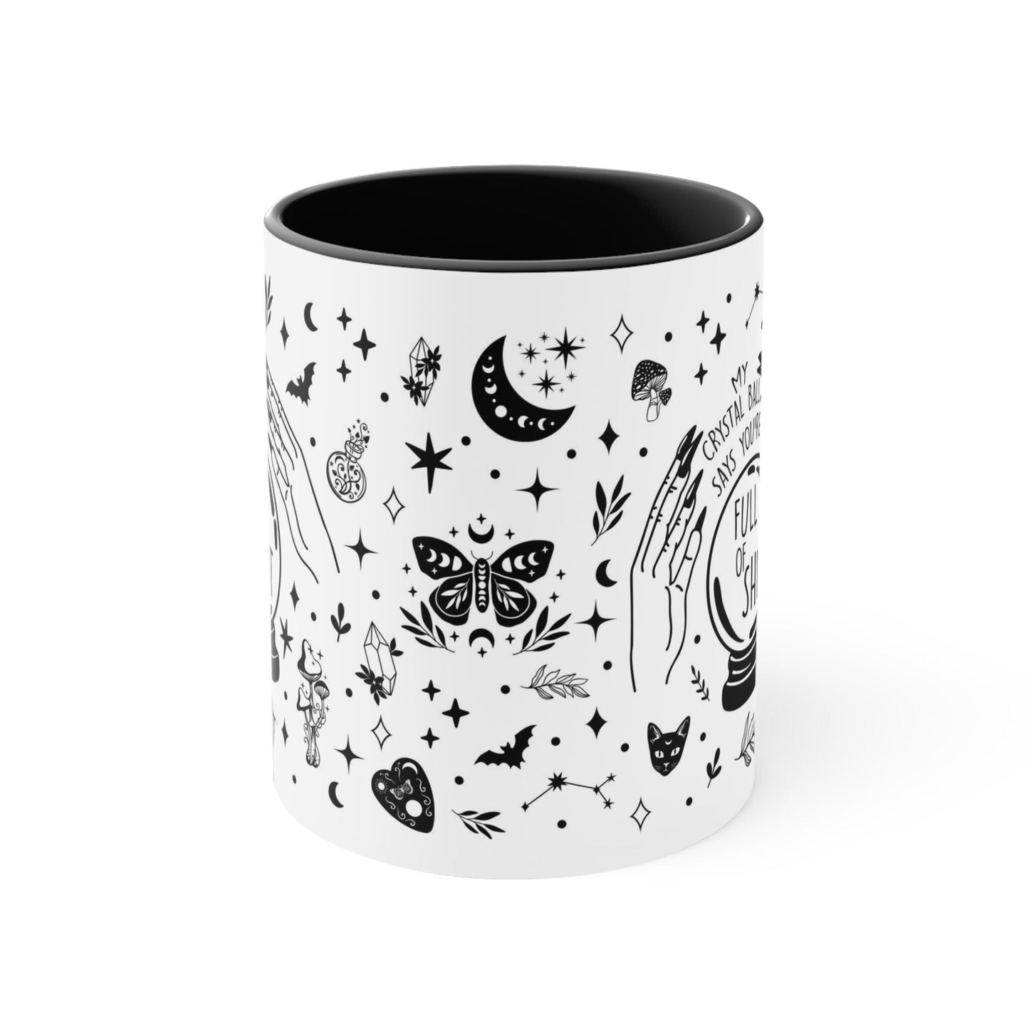 My Crystal Ball Says You're Full Of Shit Mug, Funny Spiritual Coffee Cup, Gift For Friend