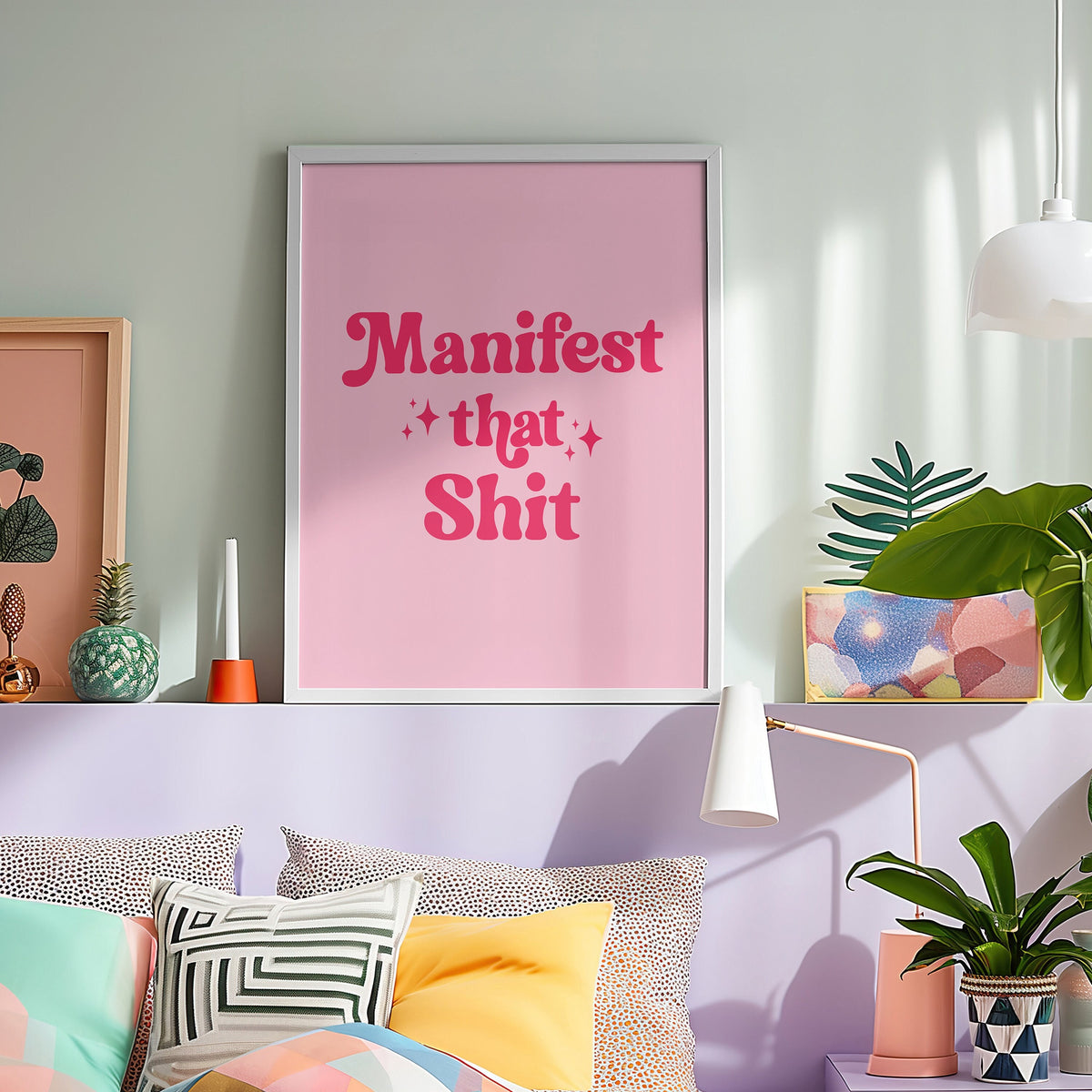 Manifest That Shit Wall Print, Unframed Card Print